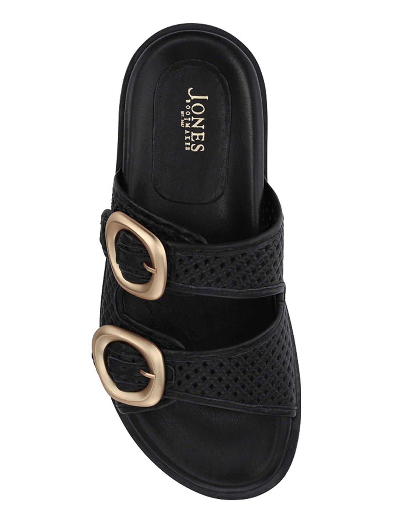 Image 4 of 6 of Jones Bootmaker Gisela Buckle Flat Sandal - Black