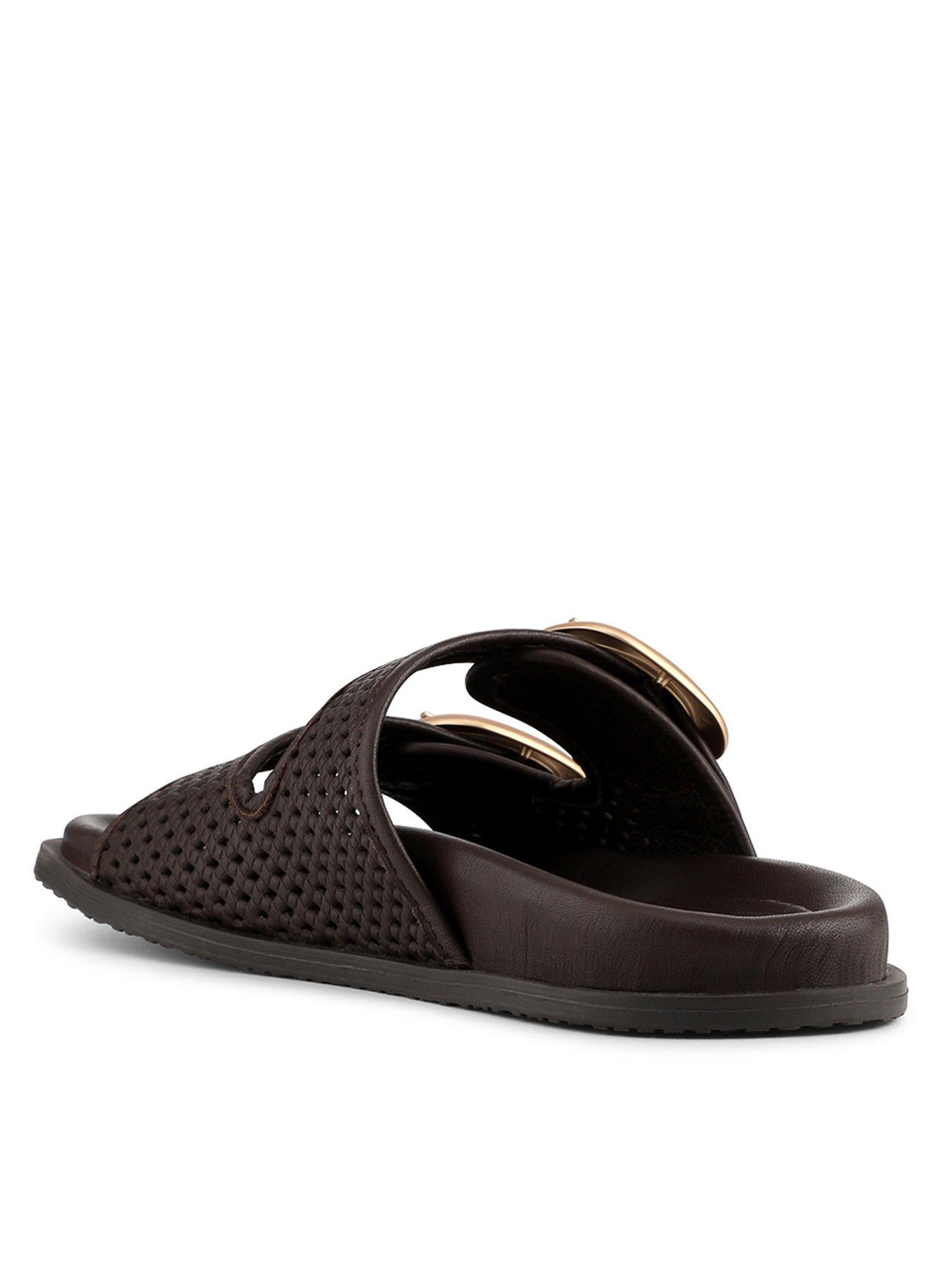 Image 3 of 6 of Jones Bootmaker Gisela Buckle Flat Sandal - Brown