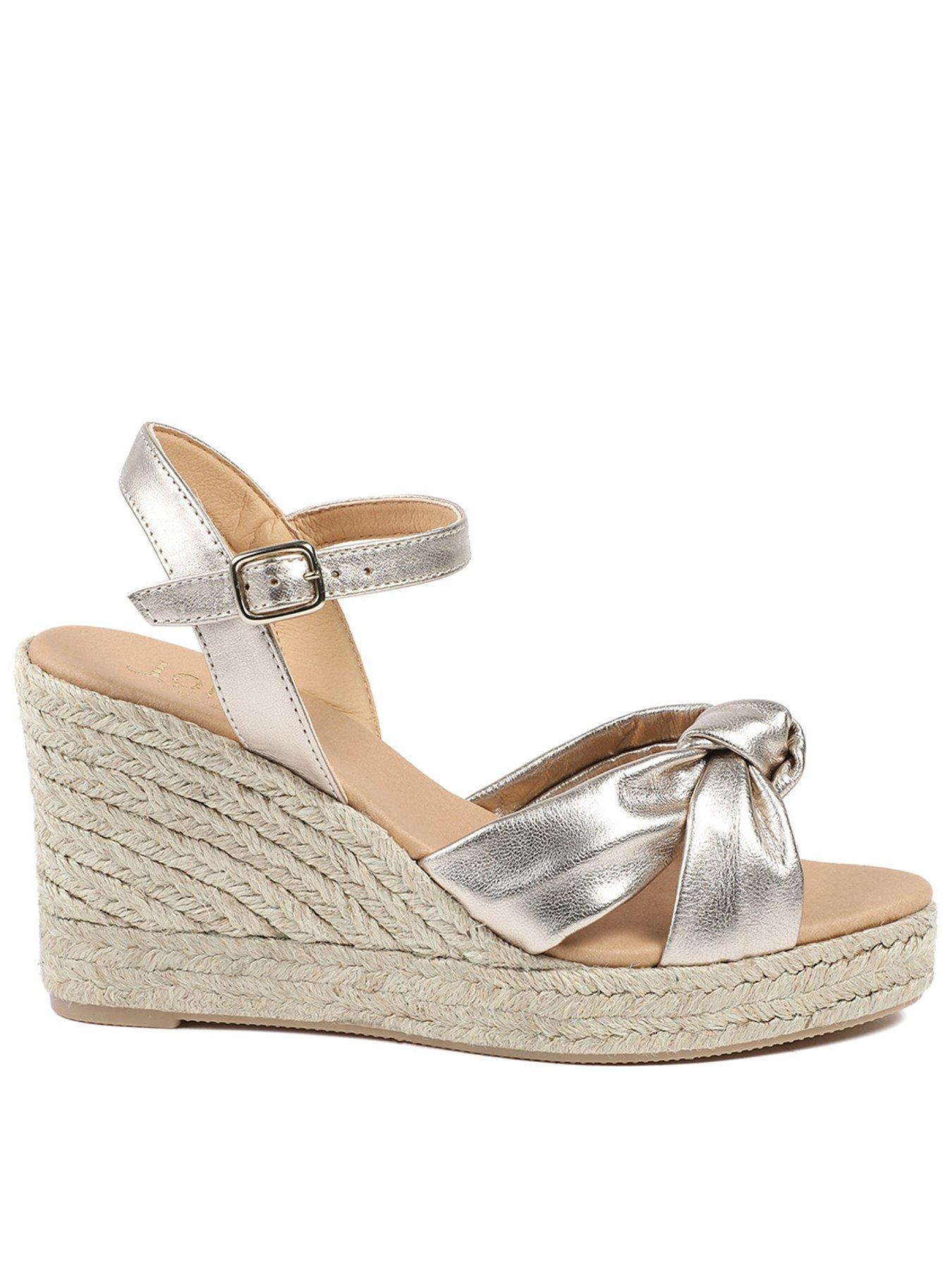Image 1 of 3 of Jones Bootmaker Roxie Knot Detail Wedge - Gold