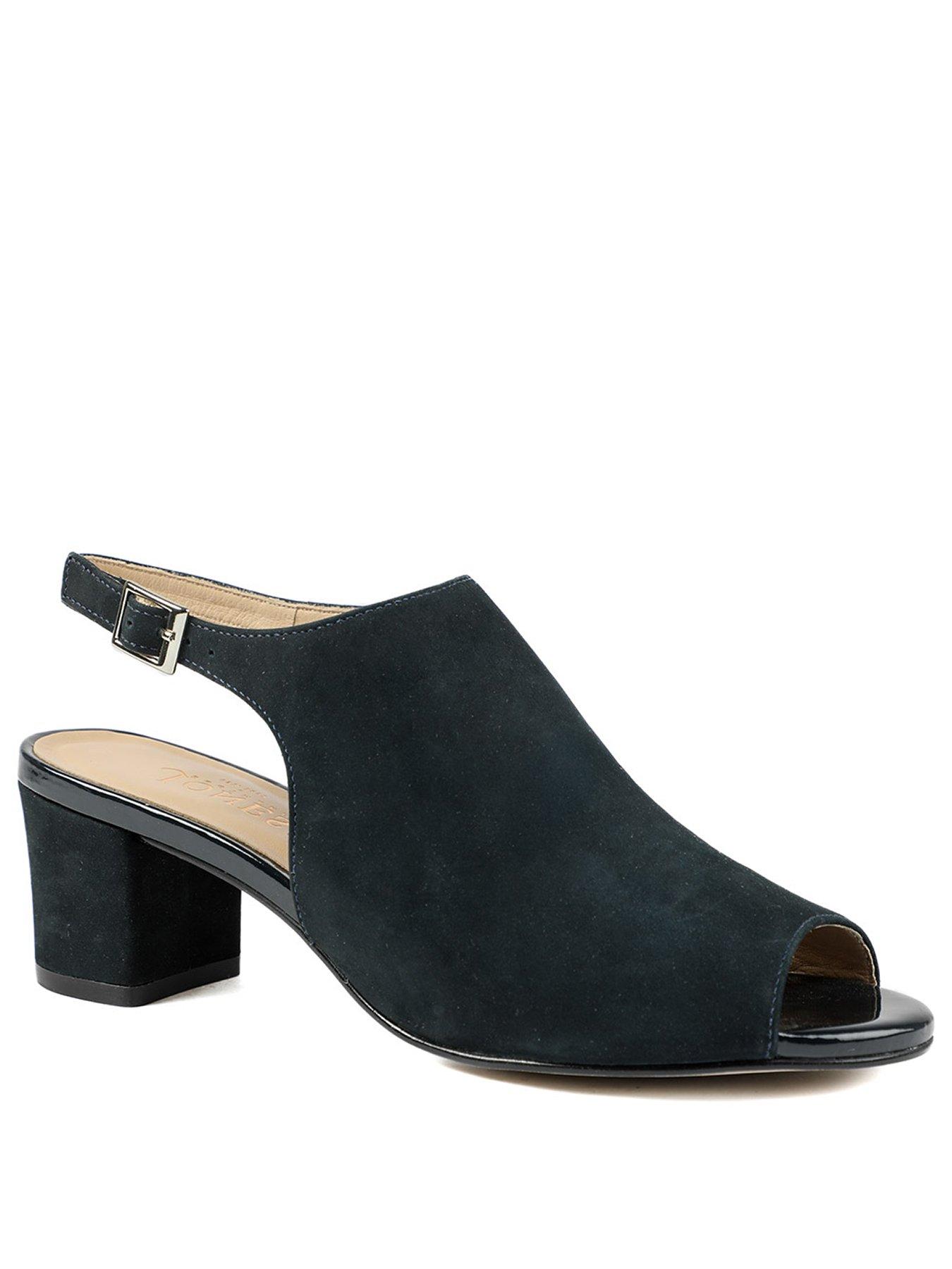 Image 2 of 5 of Jones Bootmaker Xandra Peep Toe Block Heel - Navy