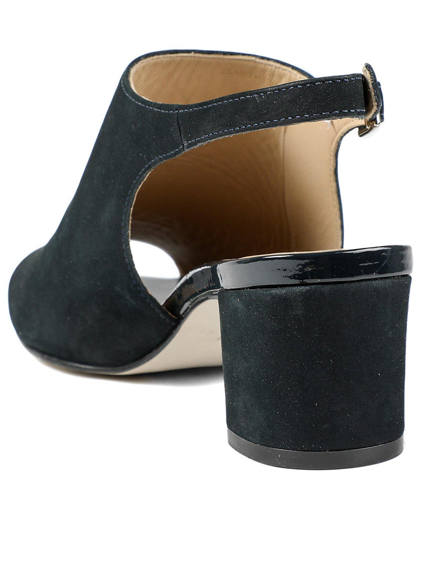 Image 3 of 5 of Jones Bootmaker Xandra Peep Toe Block Heel - Navy