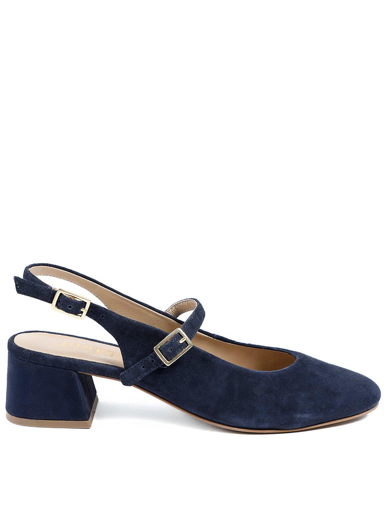 Image 1 of 6 of Jones Bootmaker Yamila Block Heel Mary Jane - Navy