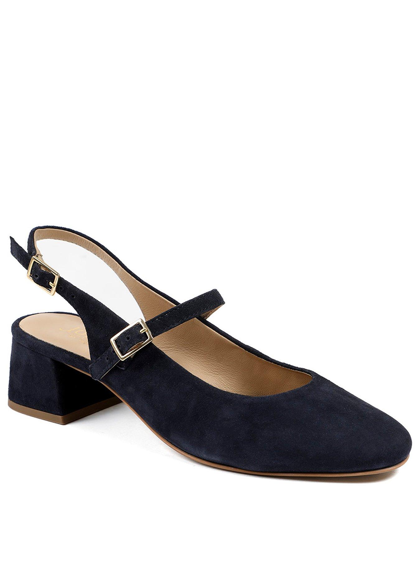 Image 2 of 6 of Jones Bootmaker Yamila Block Heel Mary Jane - Navy