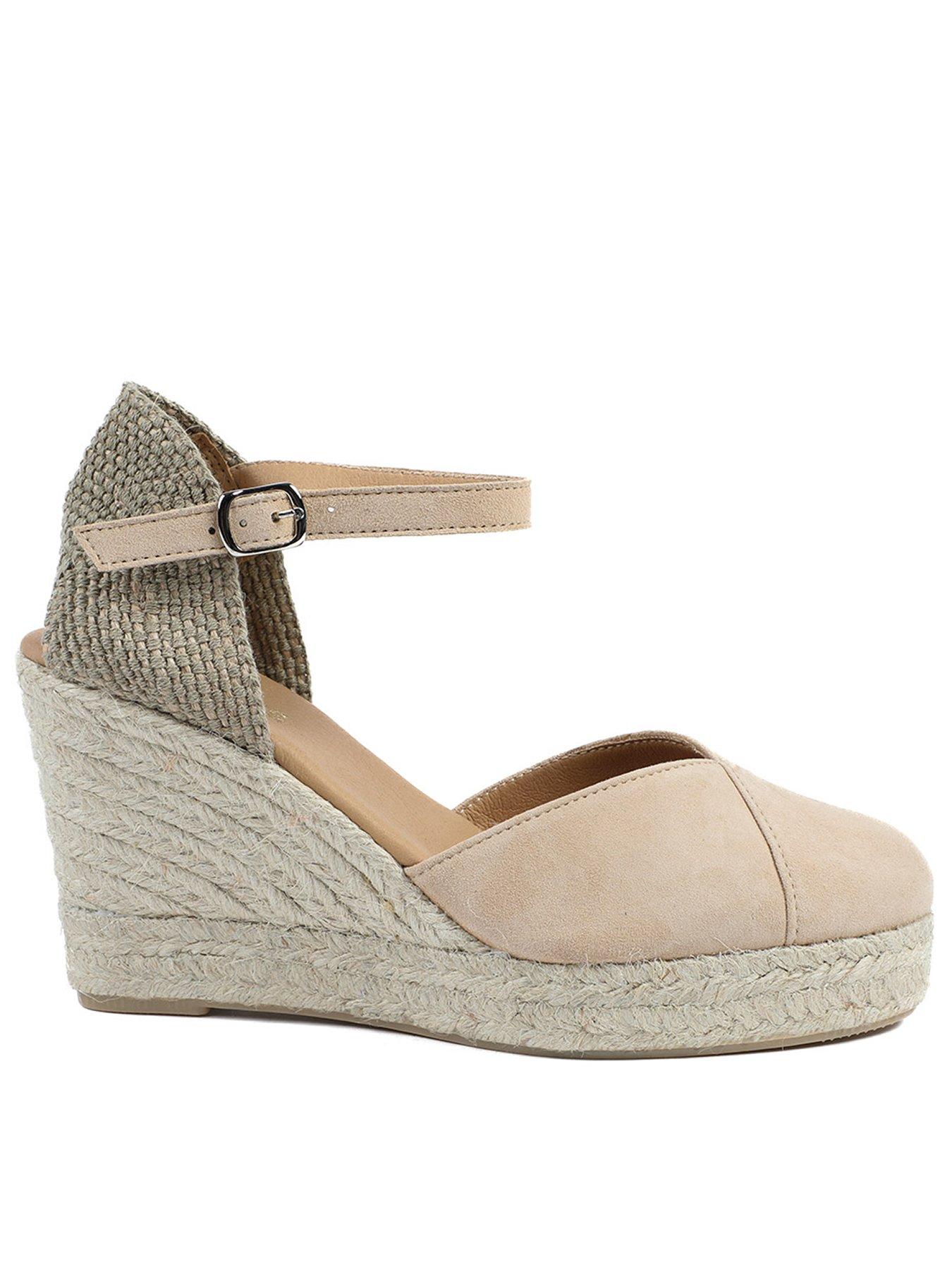 Image 1 of 5 of Jones Bootmaker Arabella Suede Wedge - Beige