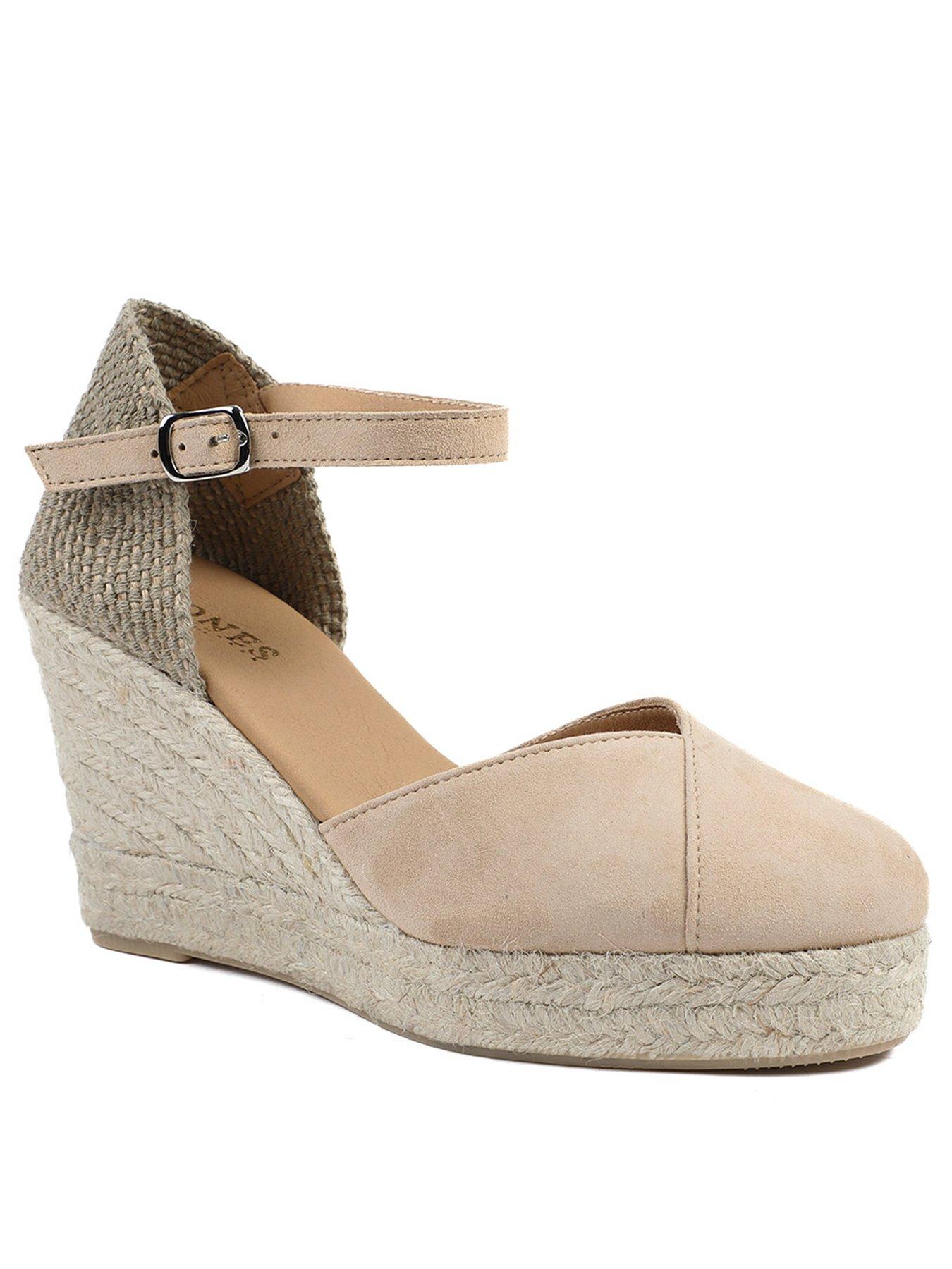Image 2 of 5 of Jones Bootmaker Arabella Suede Wedge - Beige