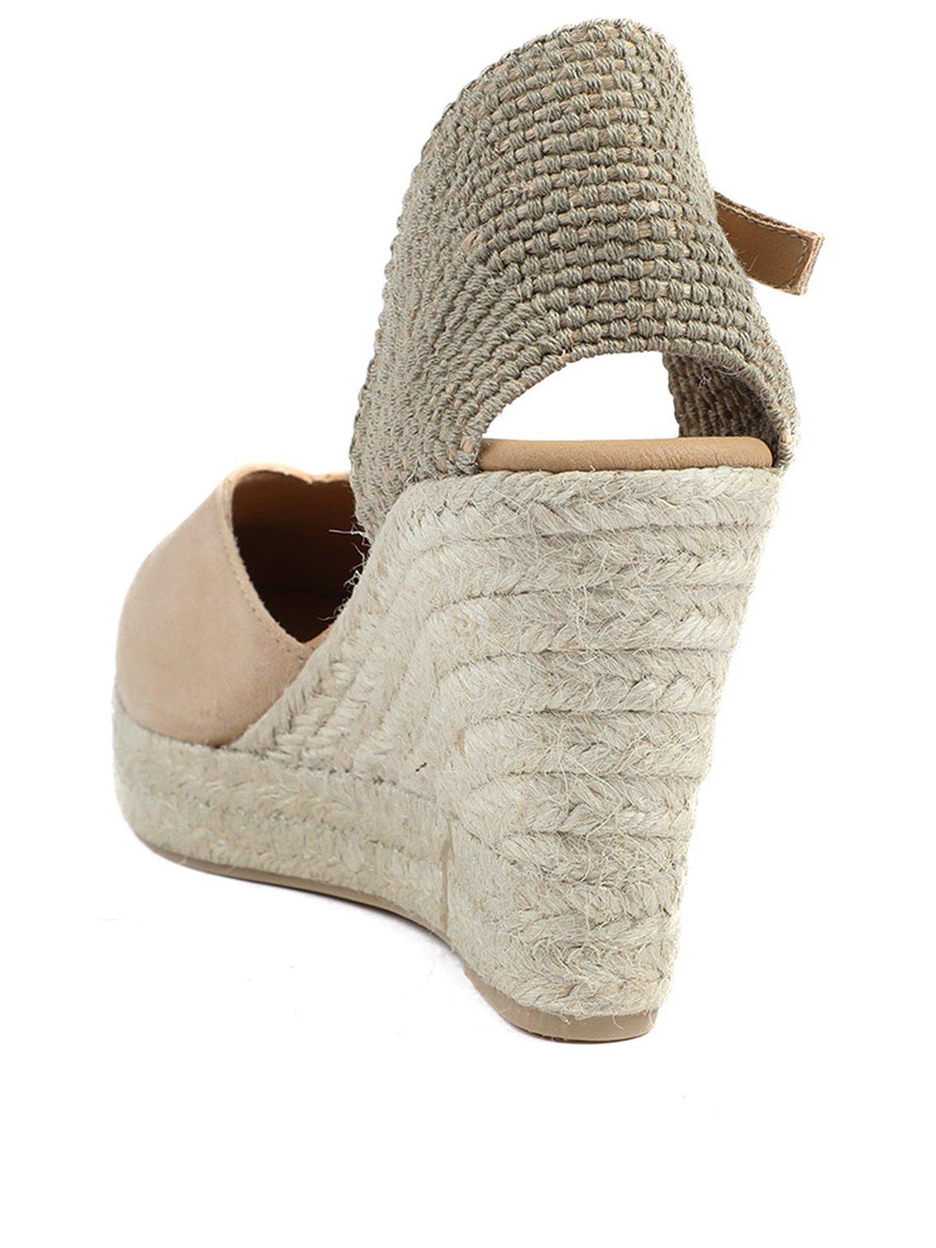 Image 3 of 5 of Jones Bootmaker Arabella Suede Wedge - Beige