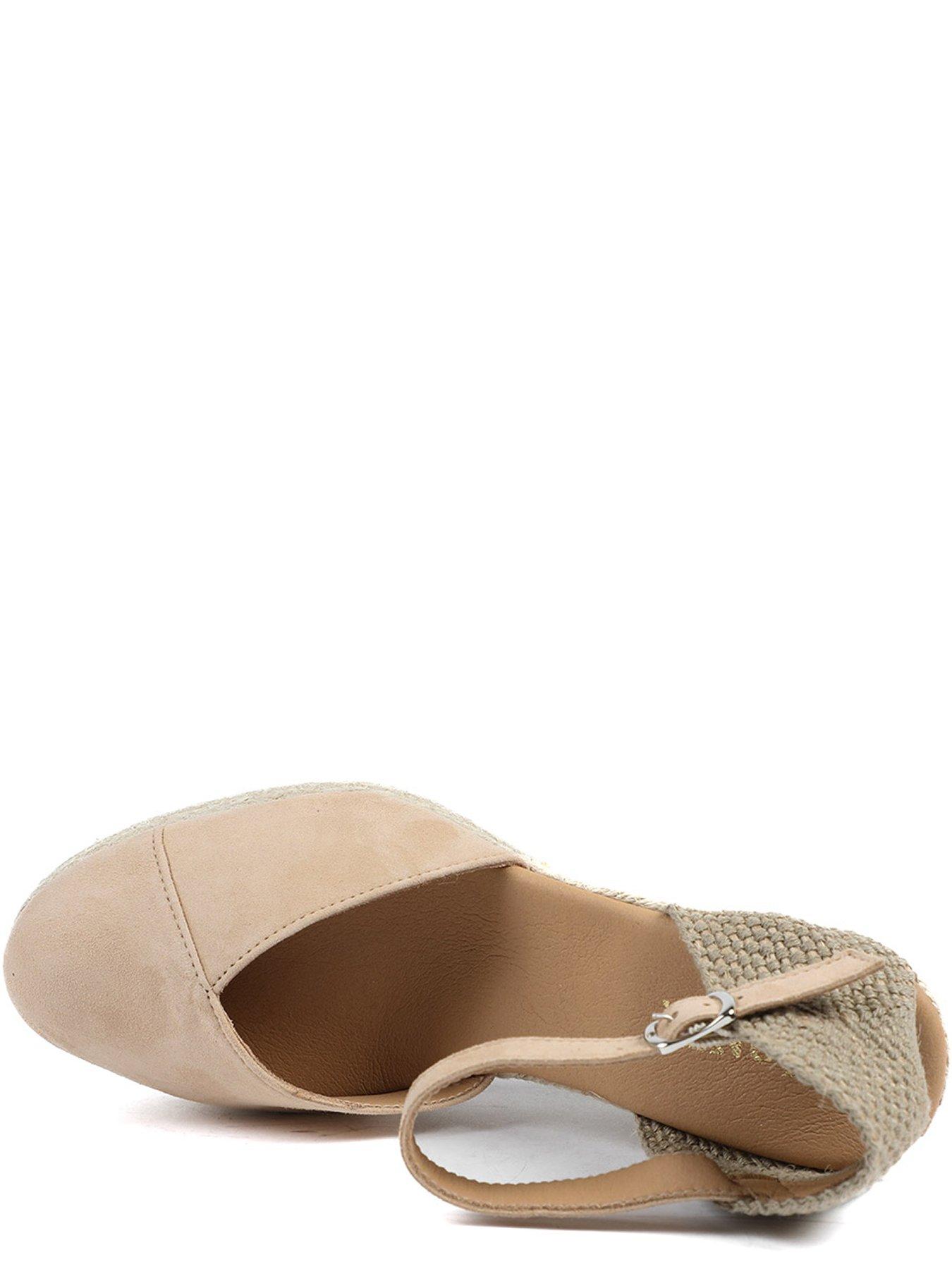Image 4 of 5 of Jones Bootmaker Arabella Suede Wedge - Beige