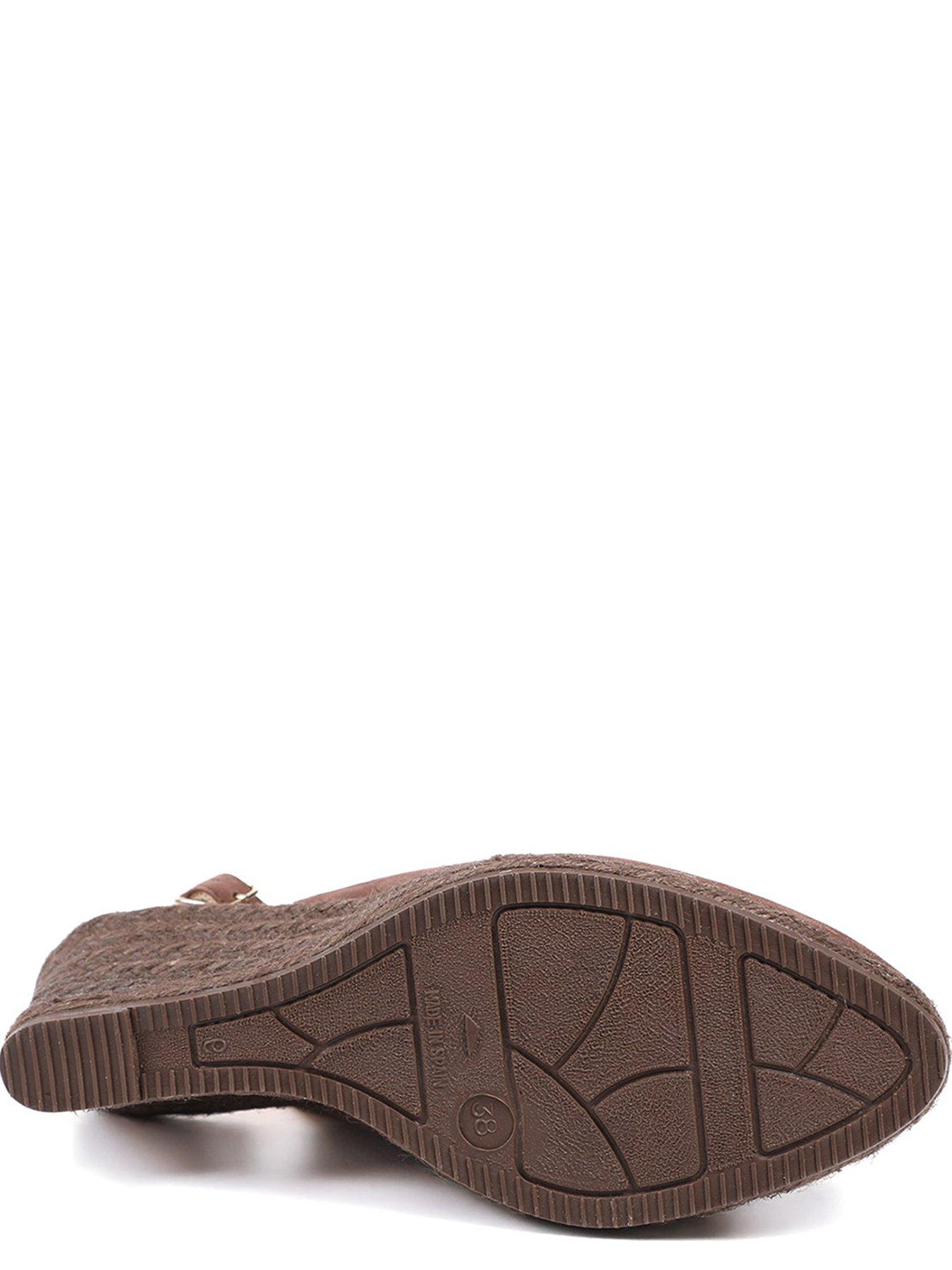 Image 5 of 5 of Jones Bootmaker Wide Fit Cederica Suede Wedge - Brown