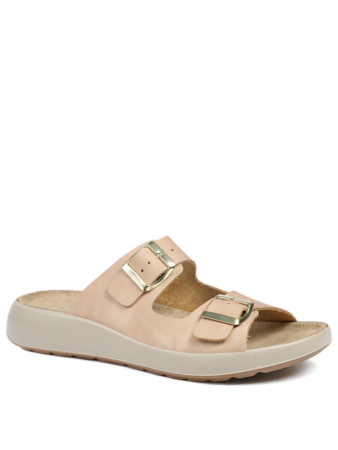 Image 2 of 5 of Jones Bootmaker Harlow Buckle Flat Sandal - Beige