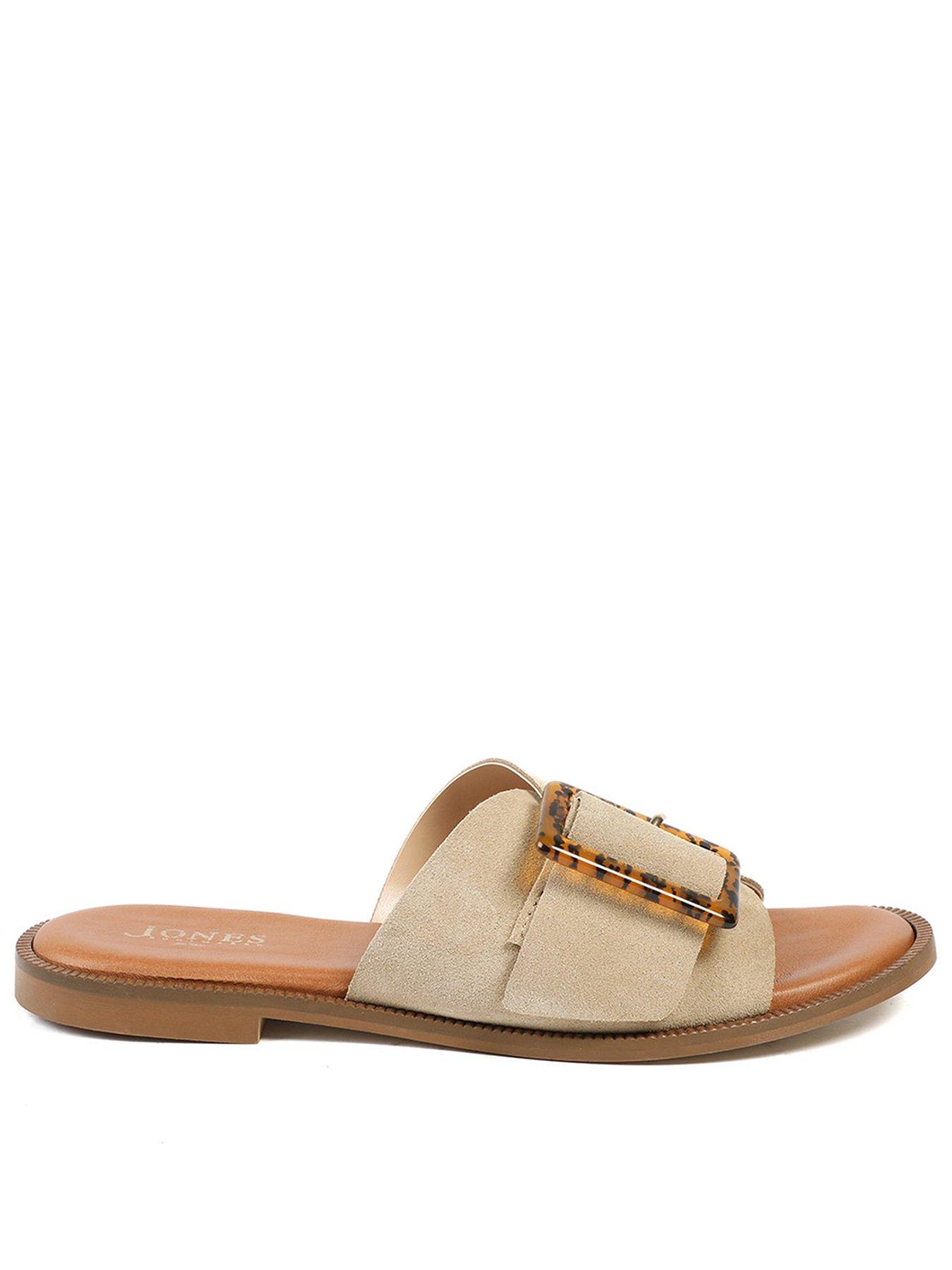Image 1 of 5 of Jones Bootmaker Jasmyn Buckle Mule Slide - Beige