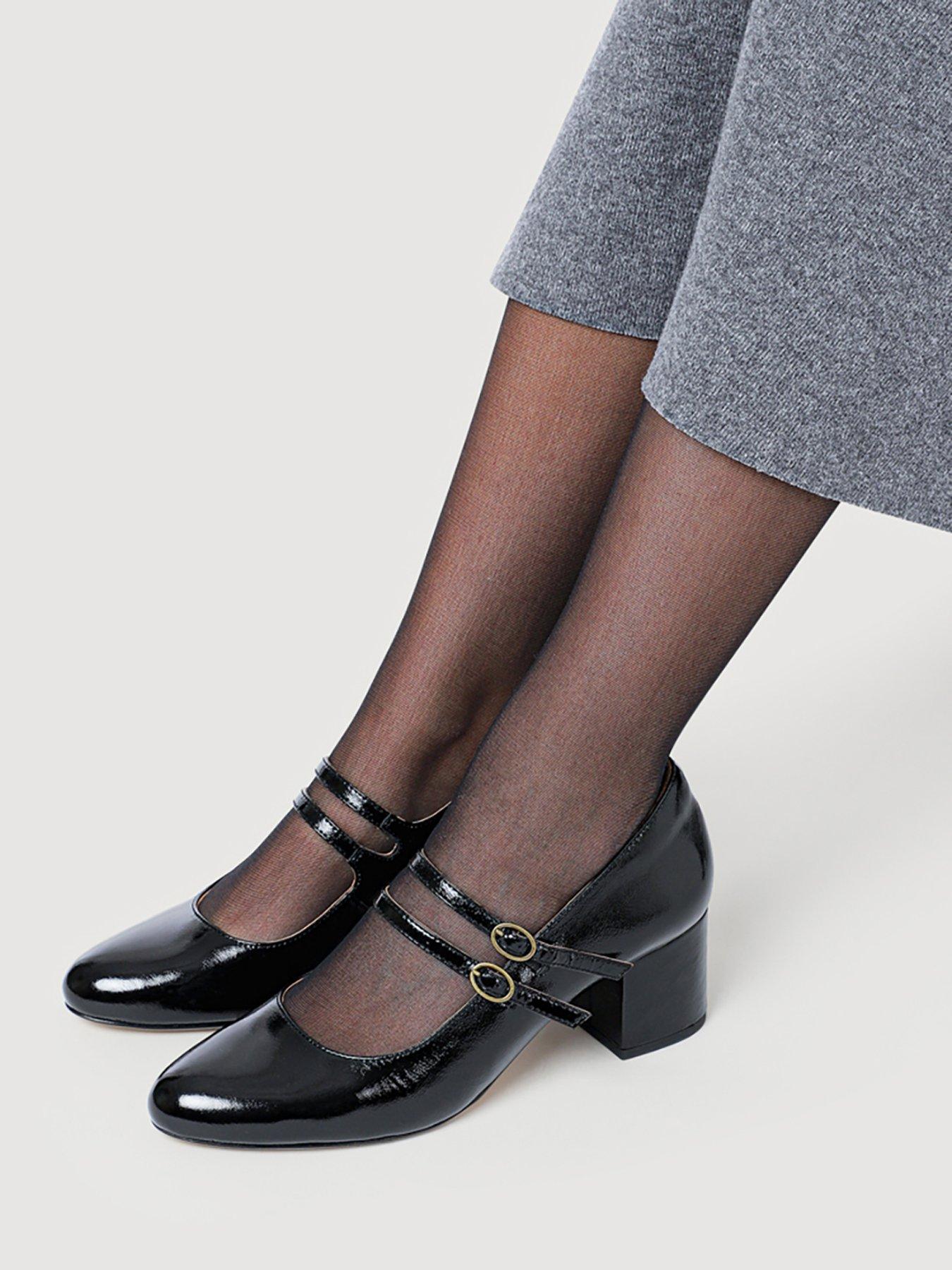 Jones Bootmaker Wide Fit Xanthi Double Strap Mary Jane - Black | Very