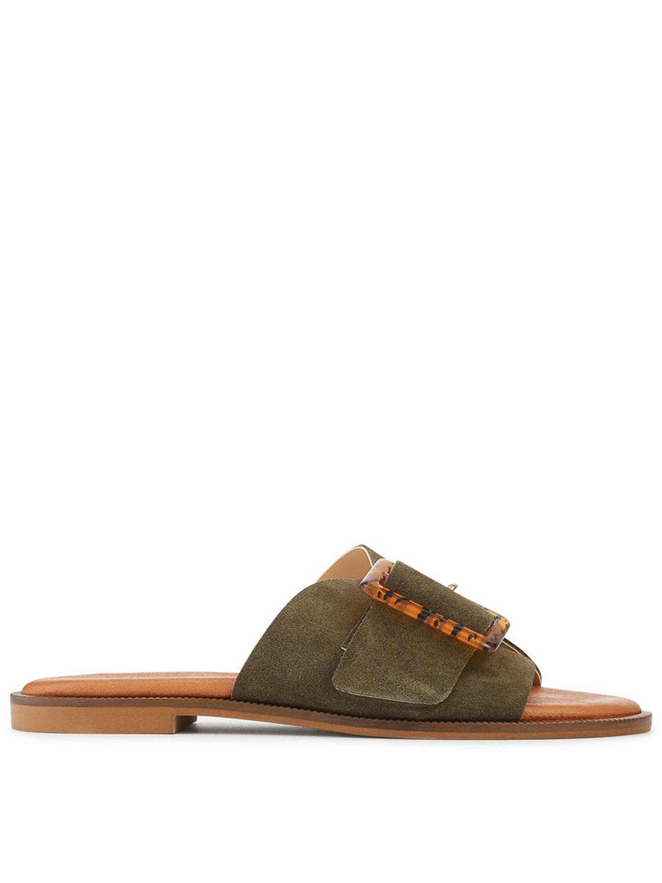Image 1 of 5 of Jones Bootmaker Jasmyn Buckle Mule Slide - Green
