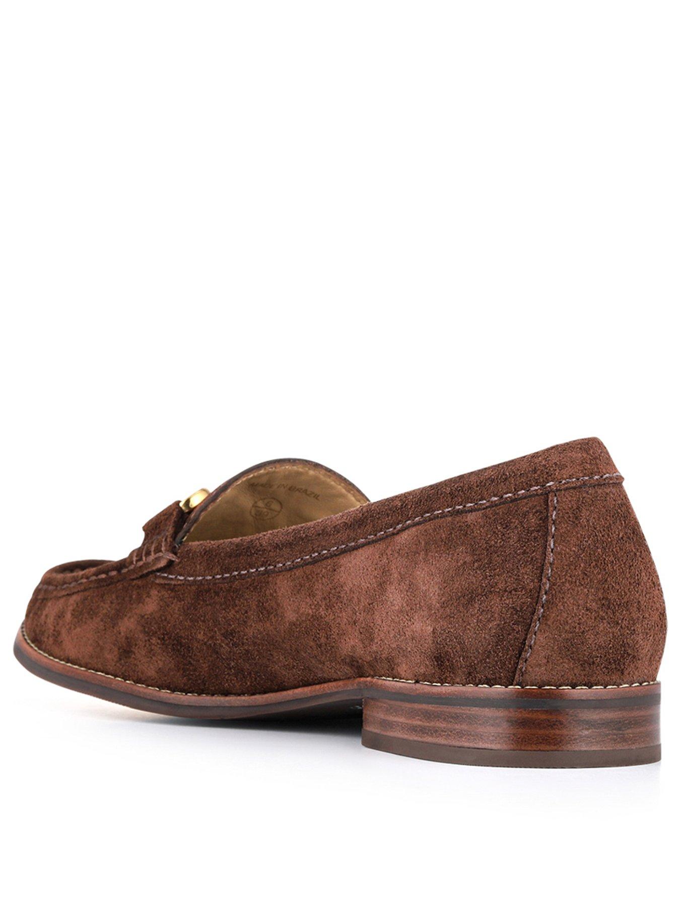 Image 2 of 6 of Jones Bootmaker Lex Suede Buckle Loafer - Brown
