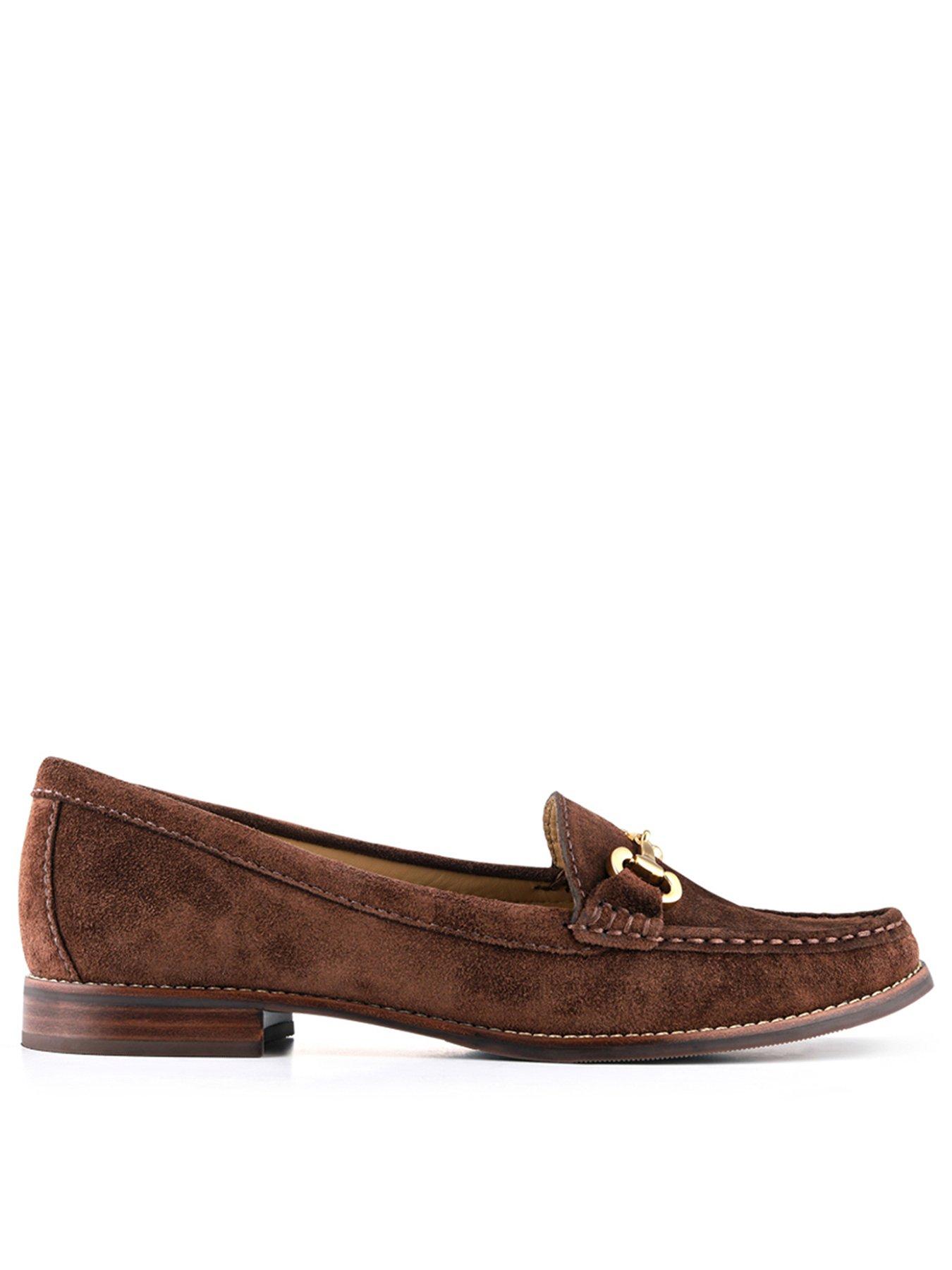 Image 3 of 6 of Jones Bootmaker Lex Suede Buckle Loafer - Brown