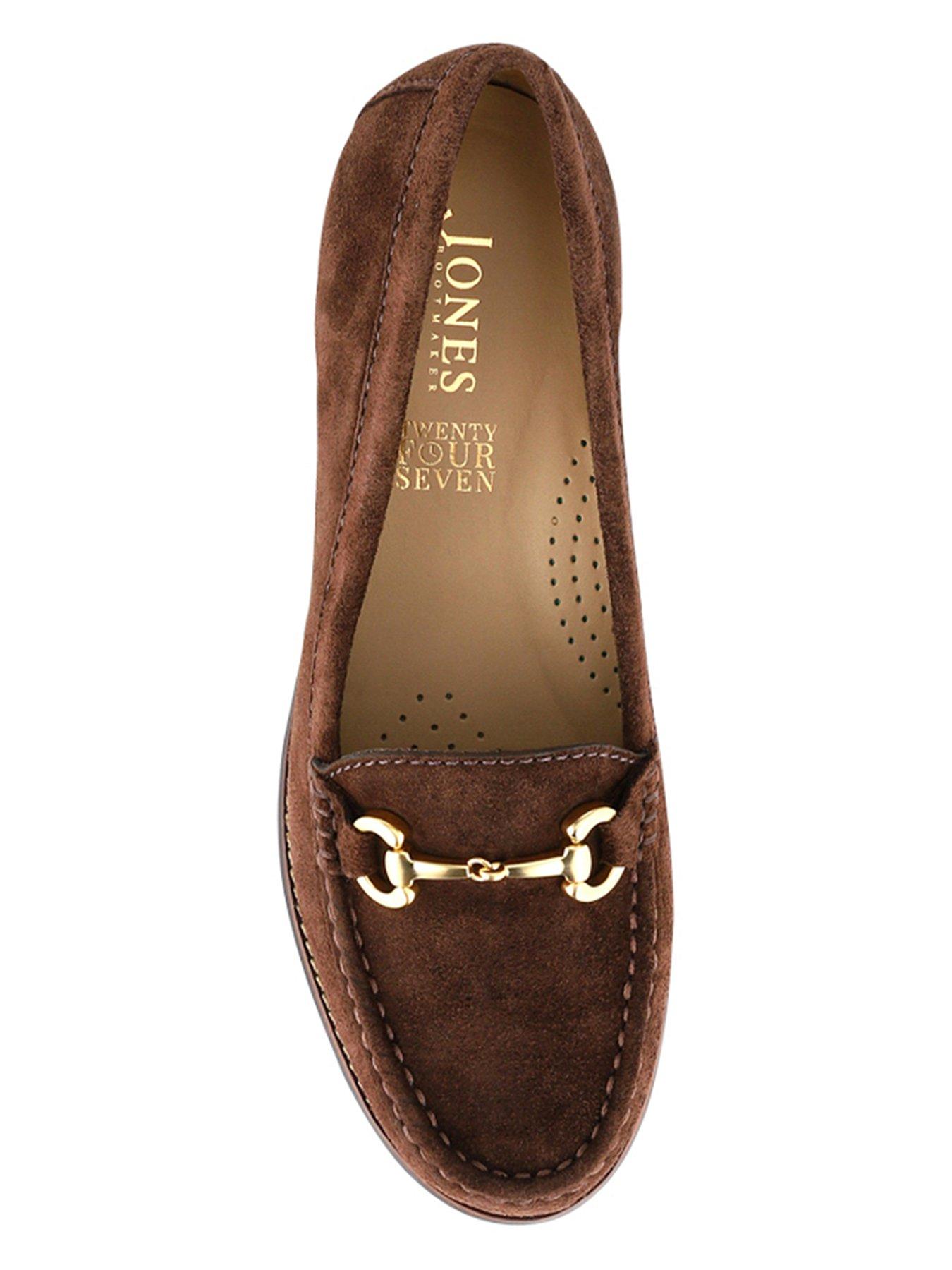 Image 4 of 6 of Jones Bootmaker Lex Suede Buckle Loafer - Brown