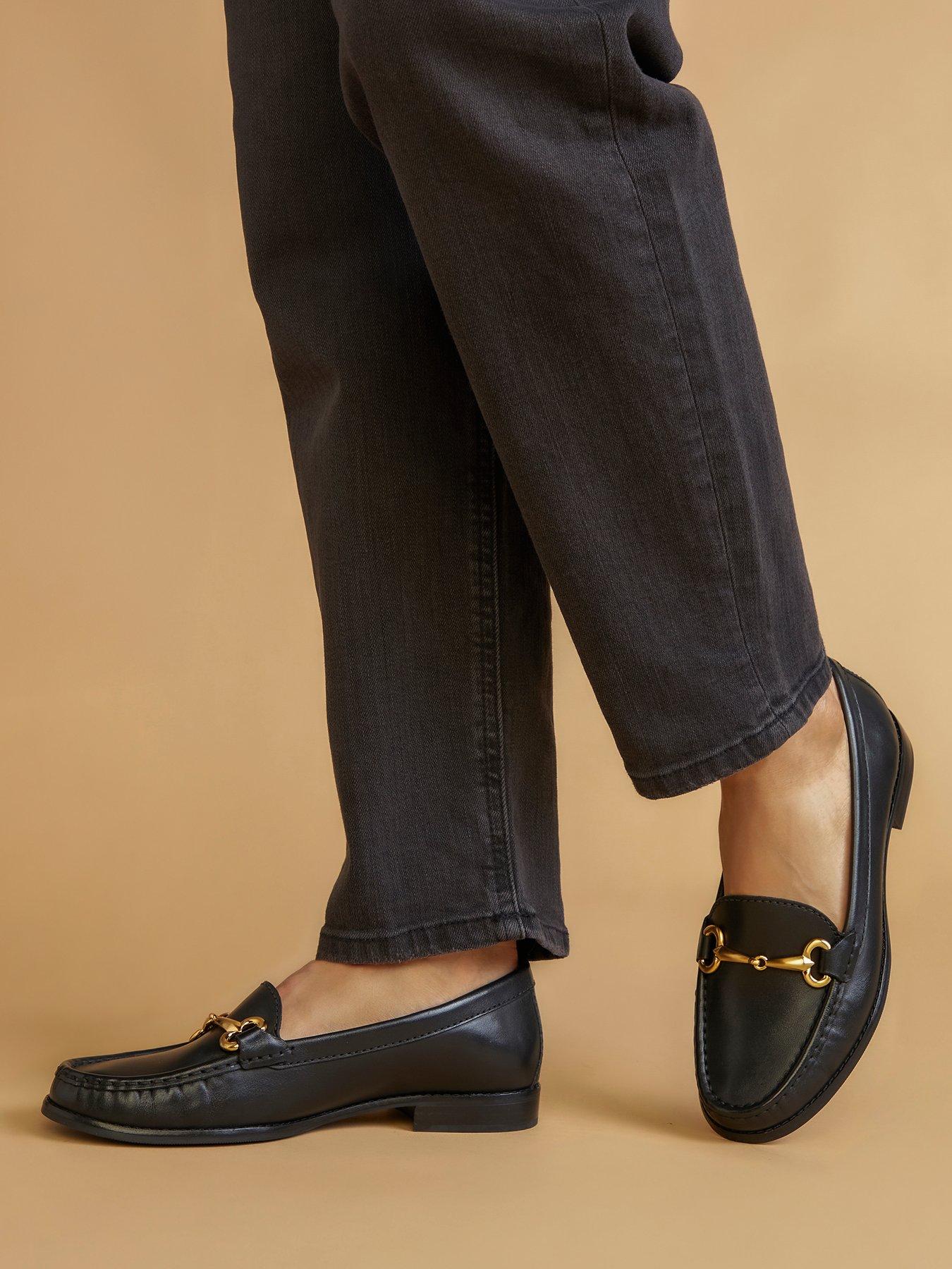 Image 6 of 6 of Jones Bootmaker Wide Fit Lorella Patent Loafer - Black