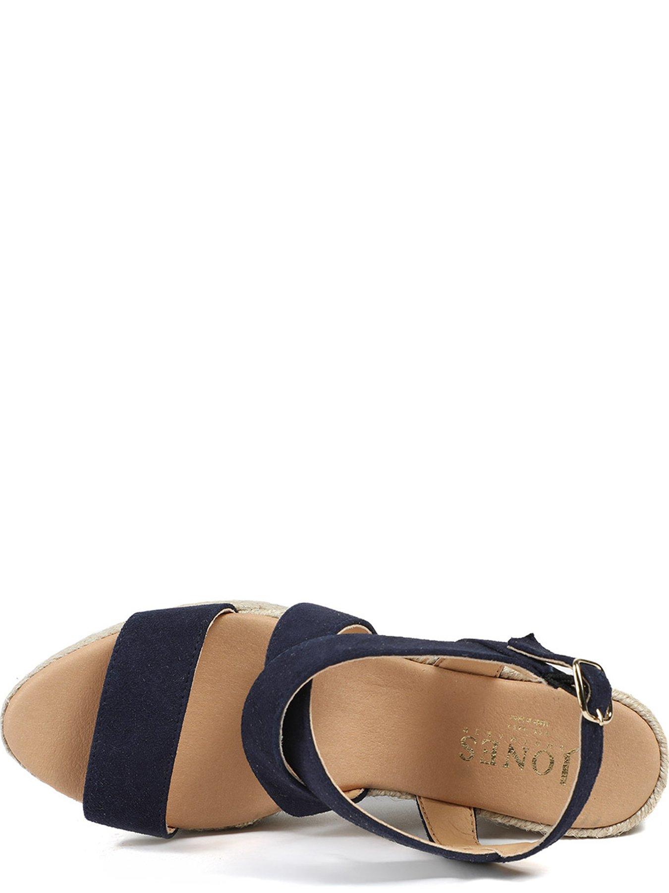 Image 4 of 5 of Jones Bootmaker Romilly Crossover Strap Wedge - Navy