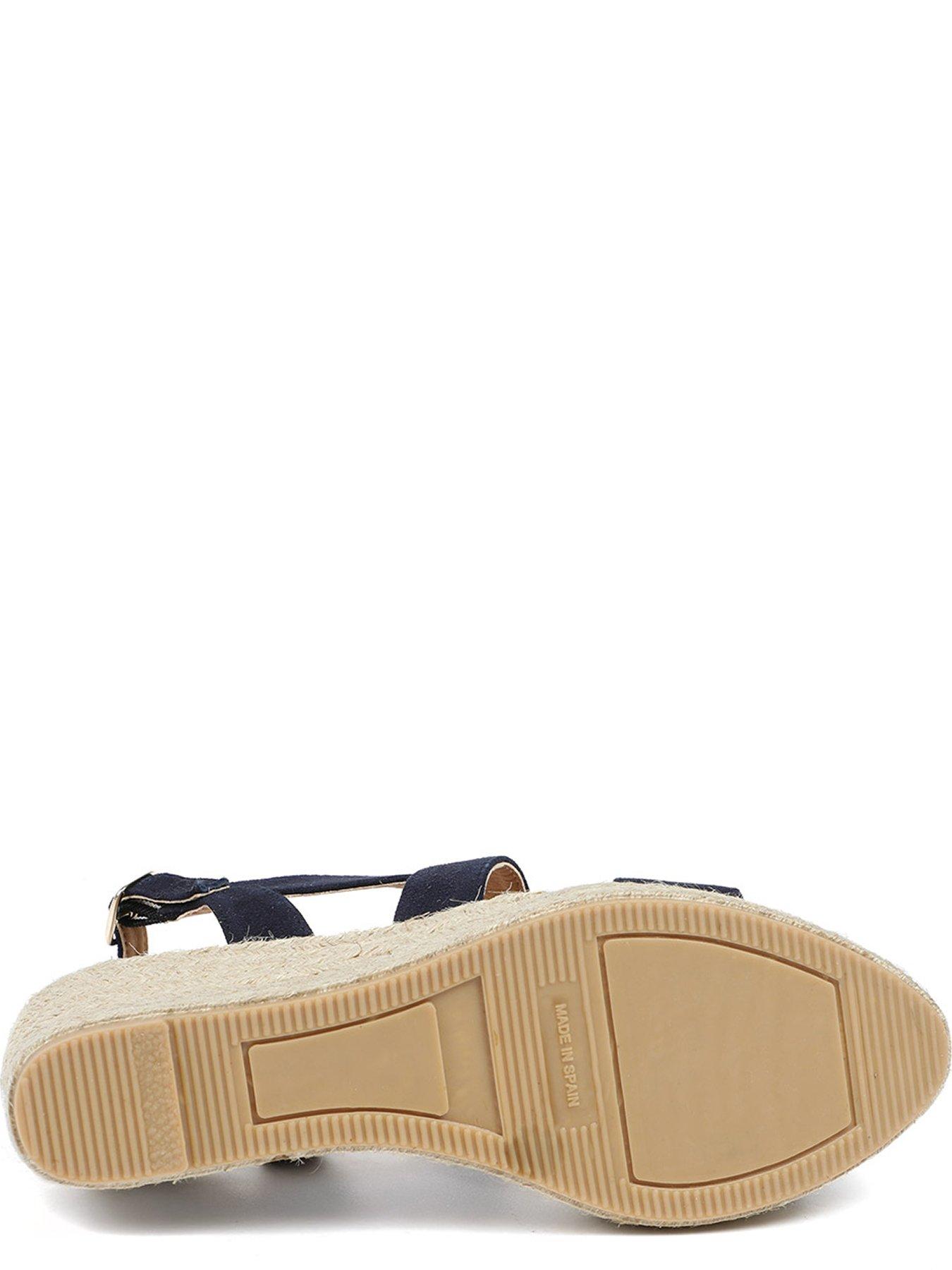 Image 5 of 5 of Jones Bootmaker Romilly Crossover Strap Wedge - Navy