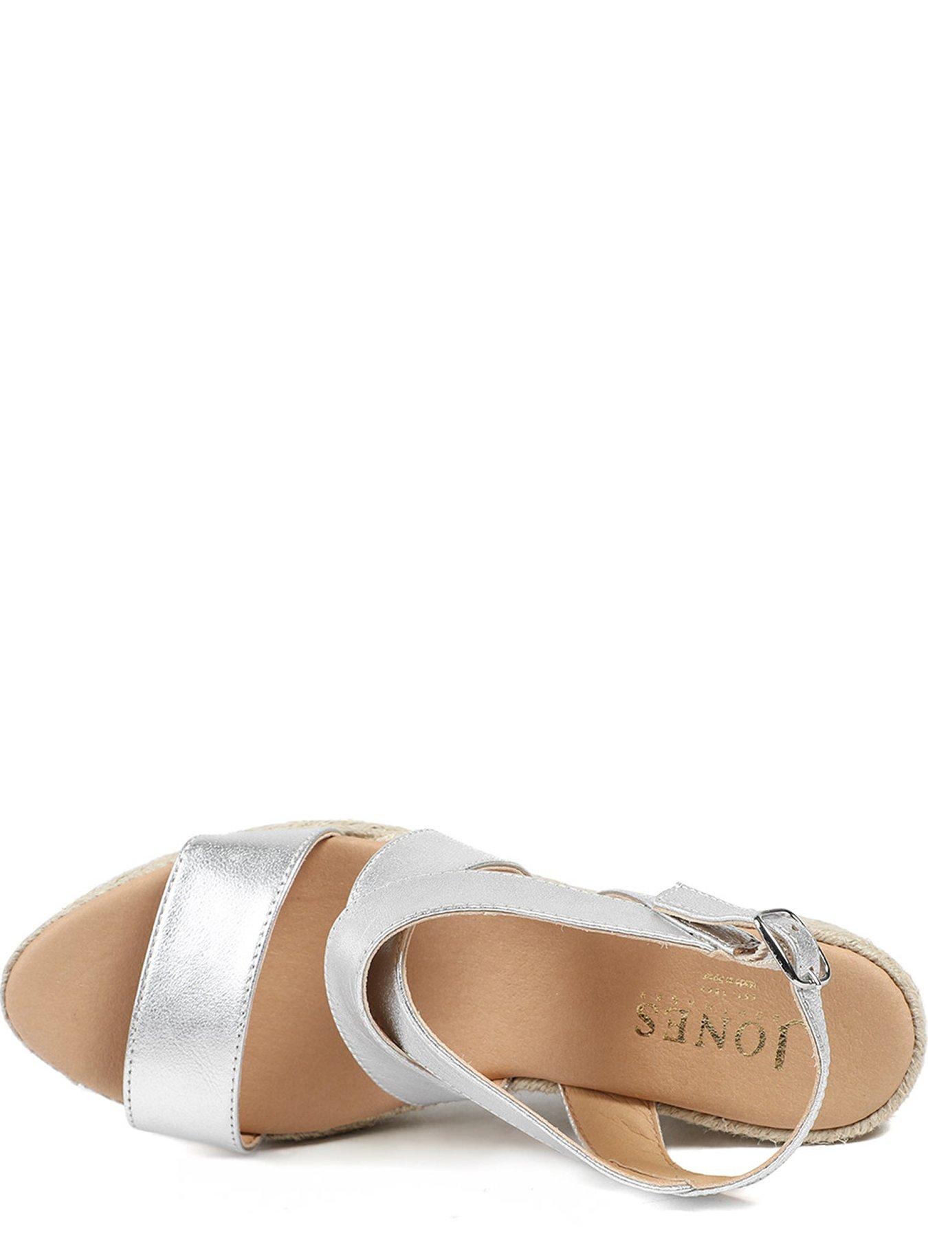 Image 4 of 5 of Jones Bootmaker Romilly Crossover Strap Wedge - Silver