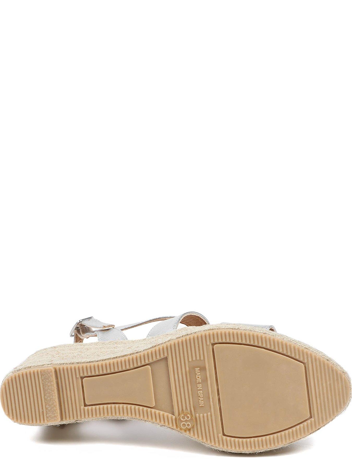 Image 5 of 5 of Jones Bootmaker Romilly Crossover Strap Wedge - Silver