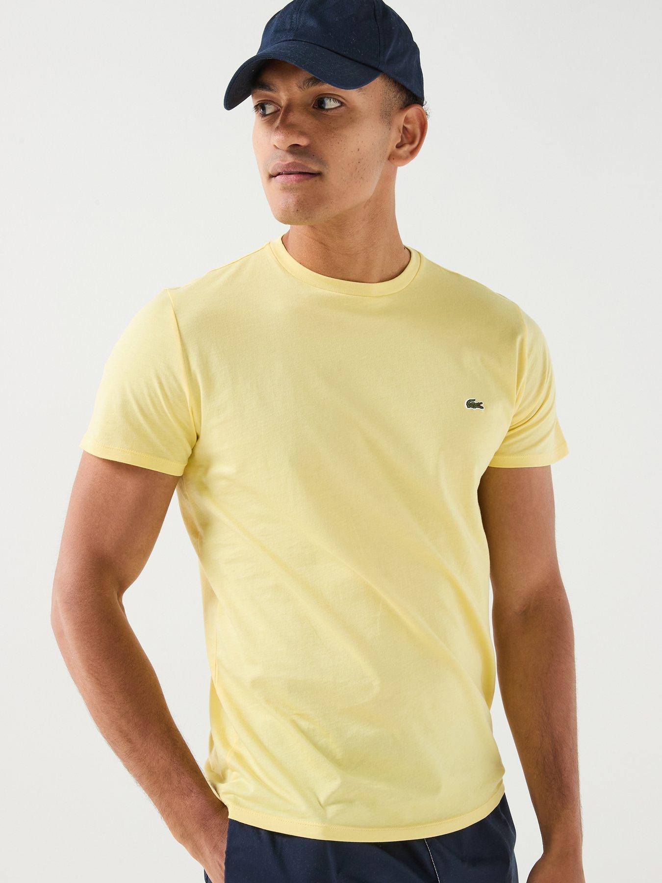 Lacoste Pima Cotton Short Sleeve T-shirt, Yellow, Size 2Xl, Men