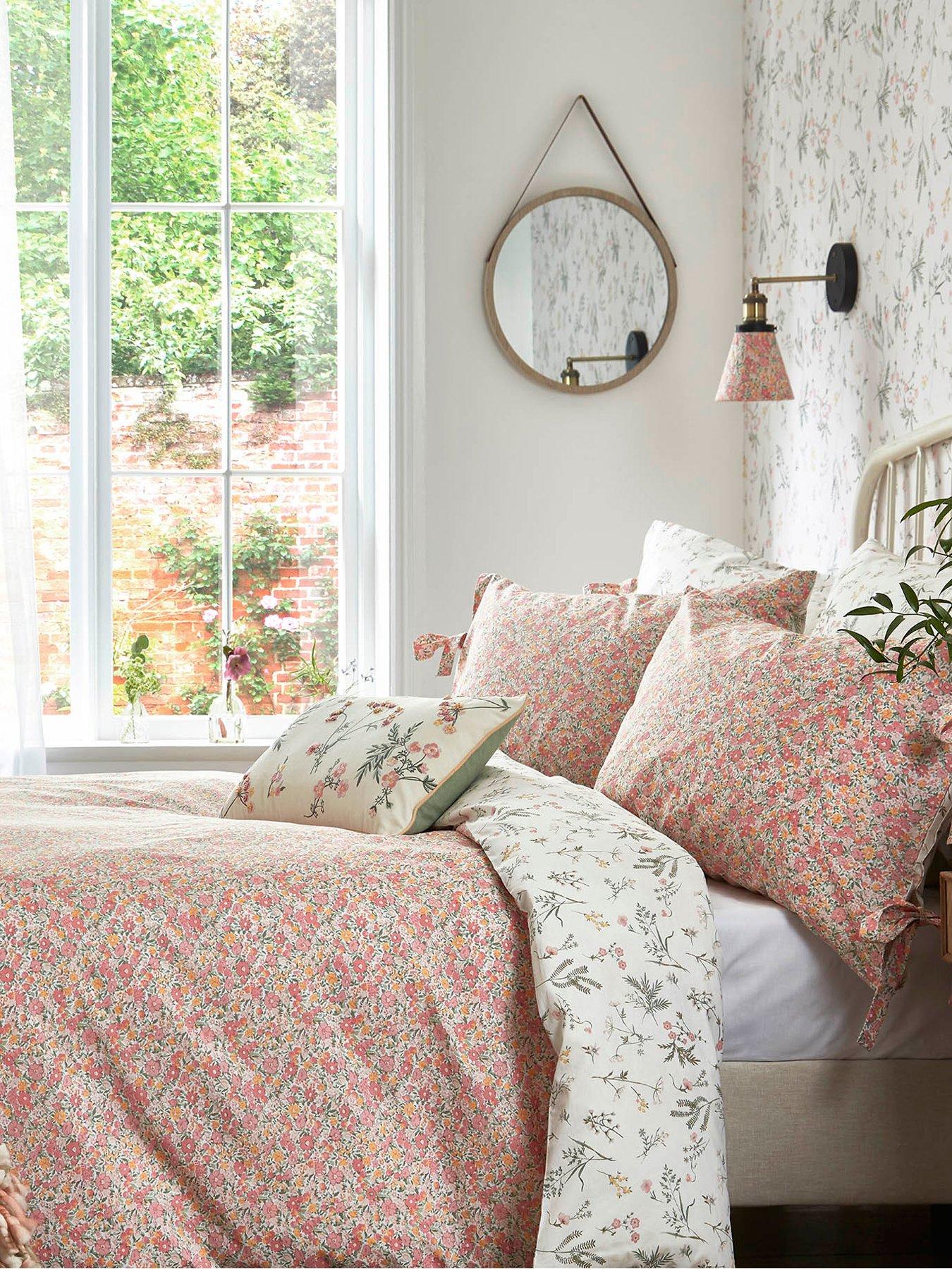 Laura Ashley Loveston Standard Pillowcase Pair 50Cm X 75Cm Pink