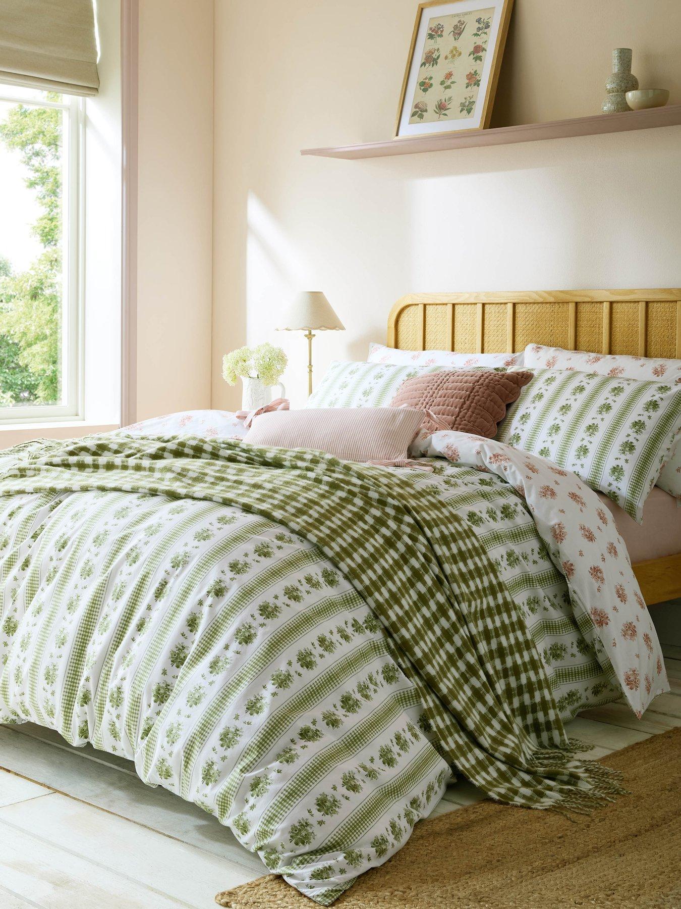 Laura Ashley Pensham Stripe Standard Pillowcase Pair 50cm x 75cm Pink