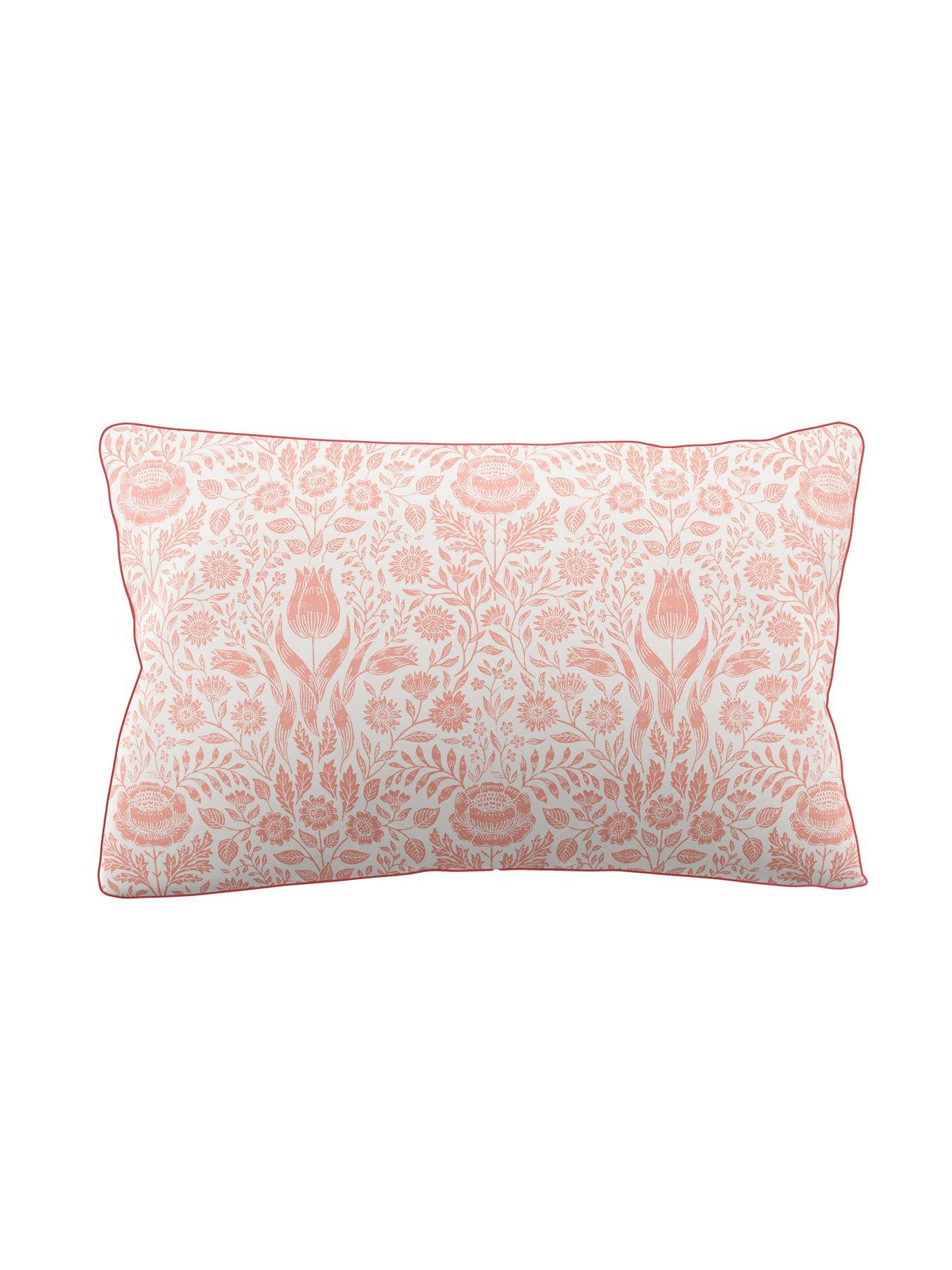 Image 4 of 7 of Laura Ashley Ashstead Damask Quilt Set Natural Coral