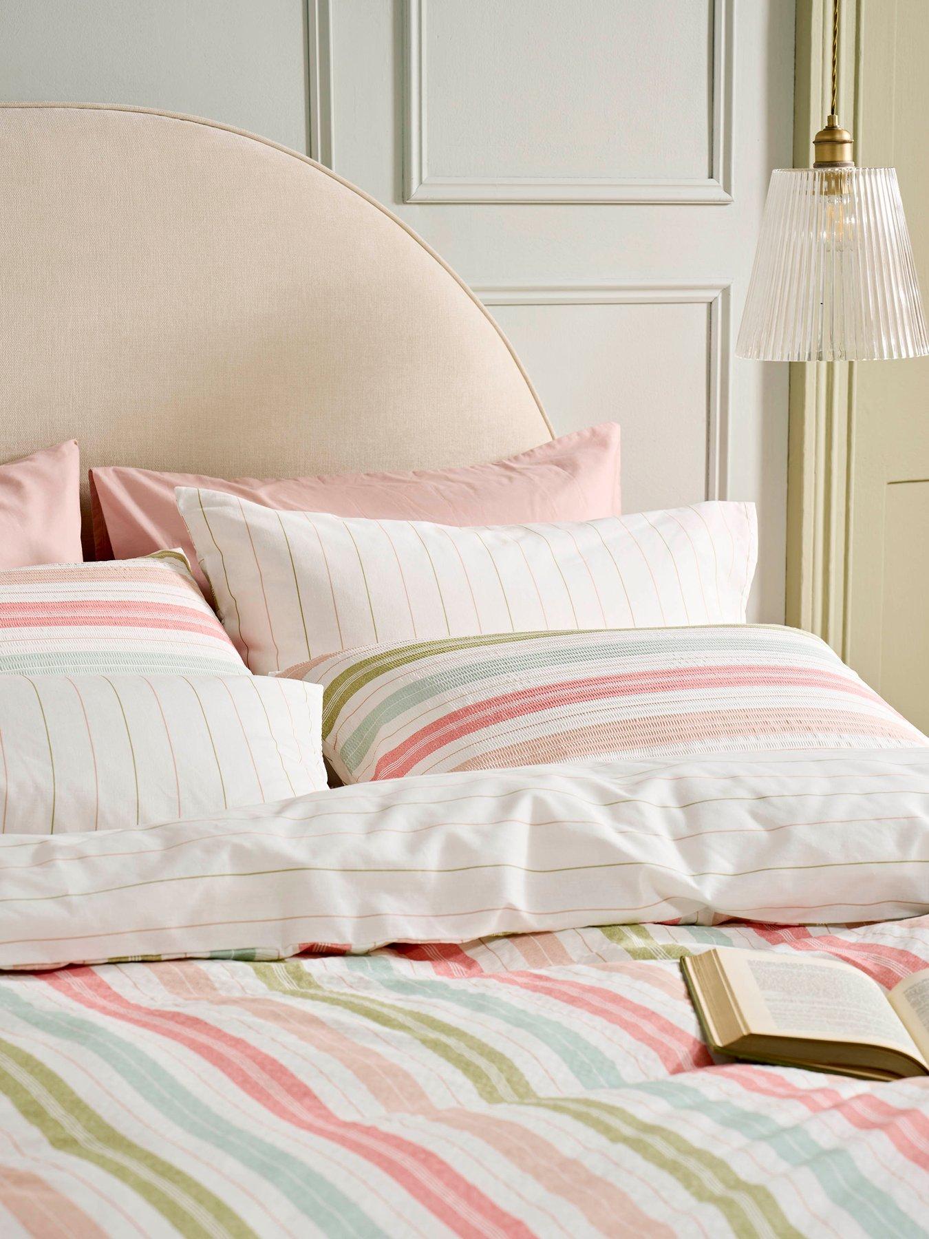 Image 4 of 4 of Laura Ashley Sophie Stripe 100% Cotton Standard Pillowcase Pair 50cmx75cm Multi