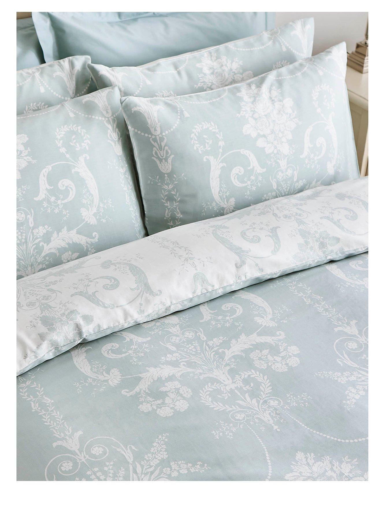Image 2 of 2 of Laura Ashley Lajosette Standard Pillowcase Pair 50x75cm Duck Egg