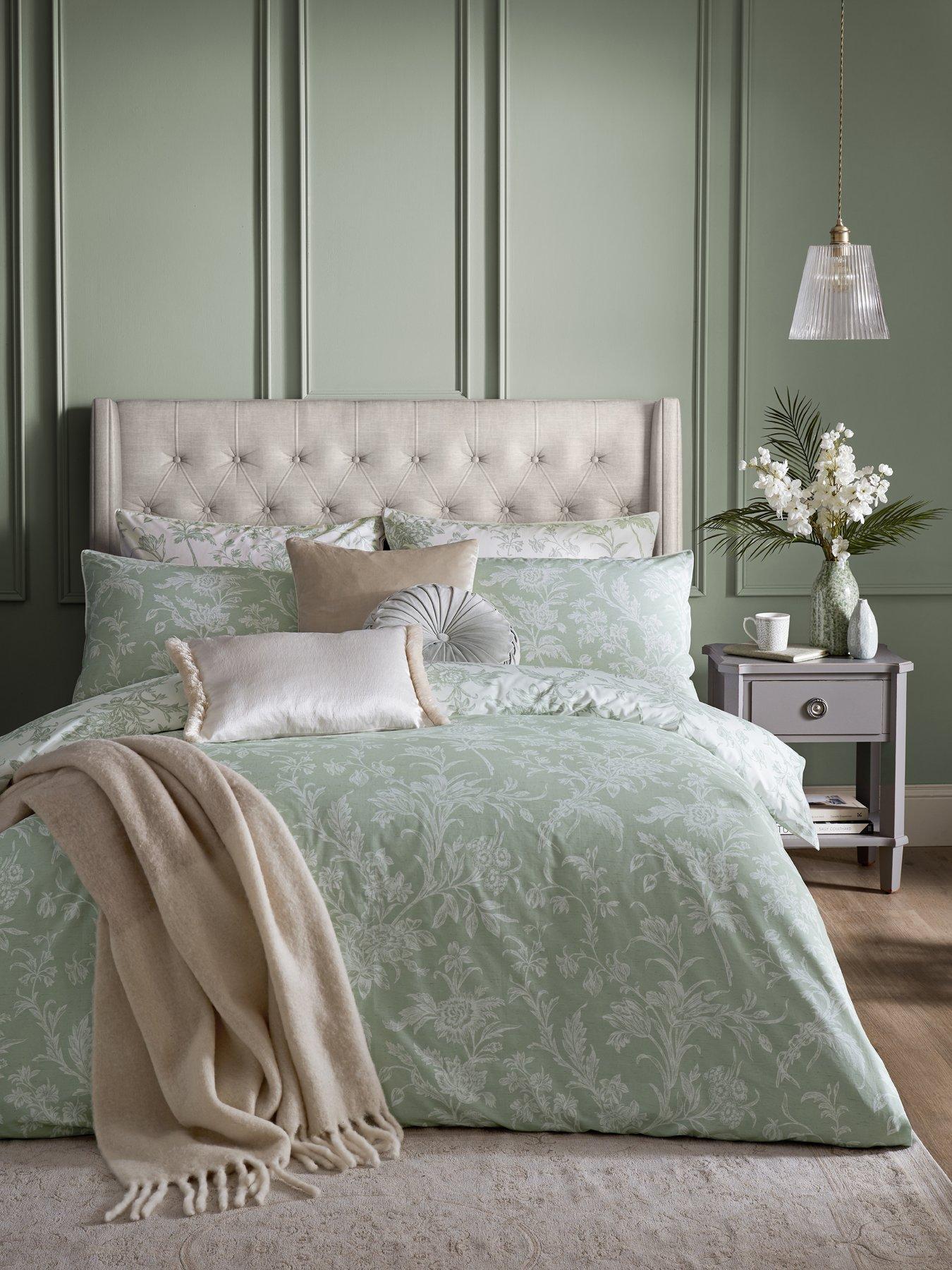 Laura Ashley Lloyd Standard Pillowcase Pair 50X75Cm Sage