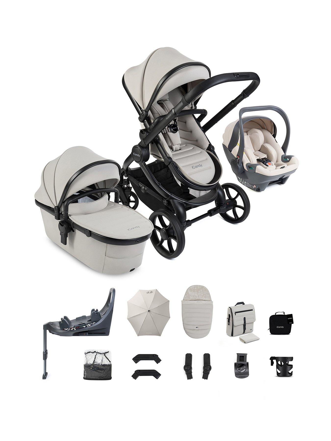 iCandy Peach 8 Travel System with Sandstone Cocoon 360 - Taupe