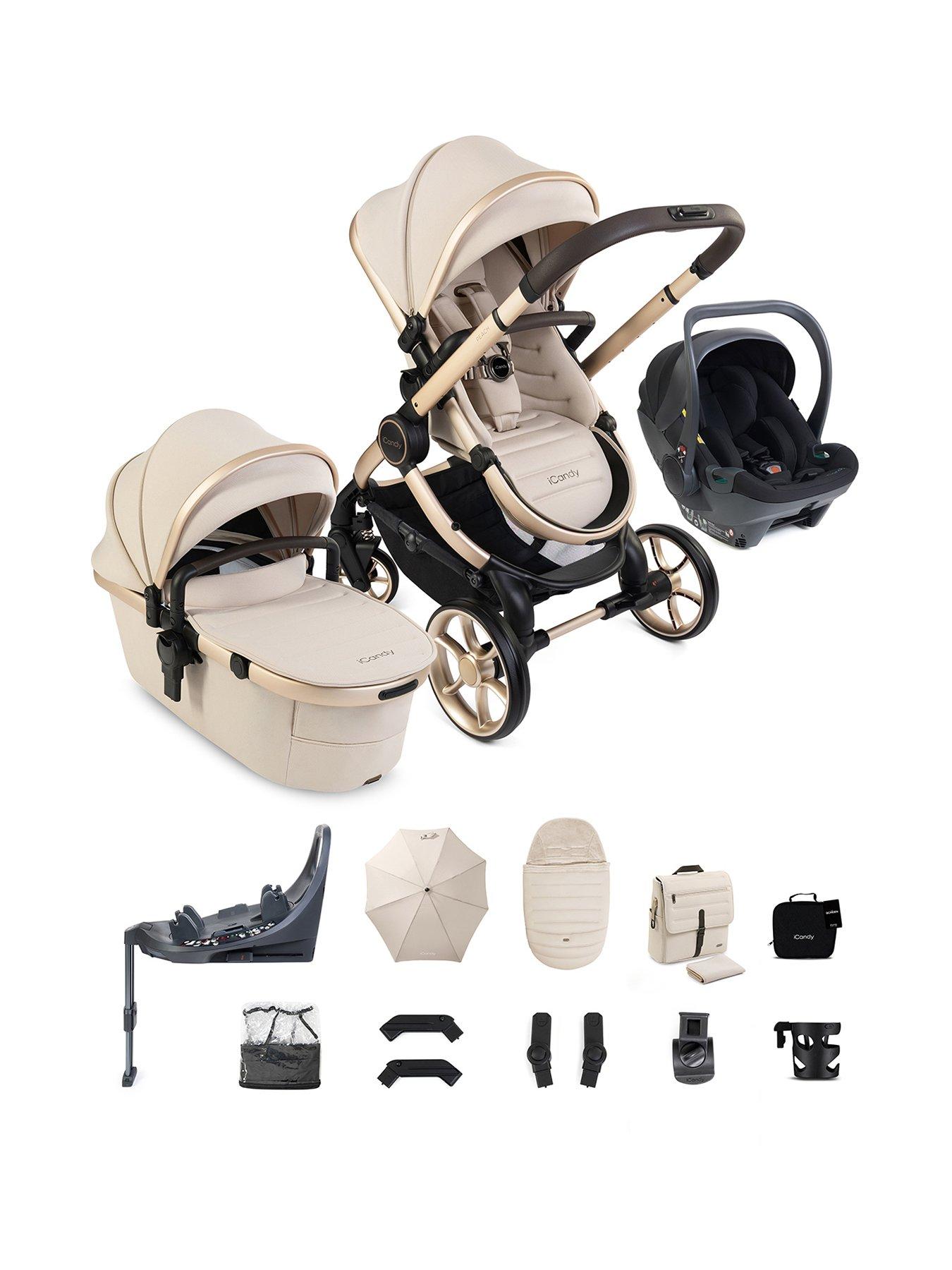 Icandy Peach 8 Editions Travel System With Black Cocoon 360 - Biscotti