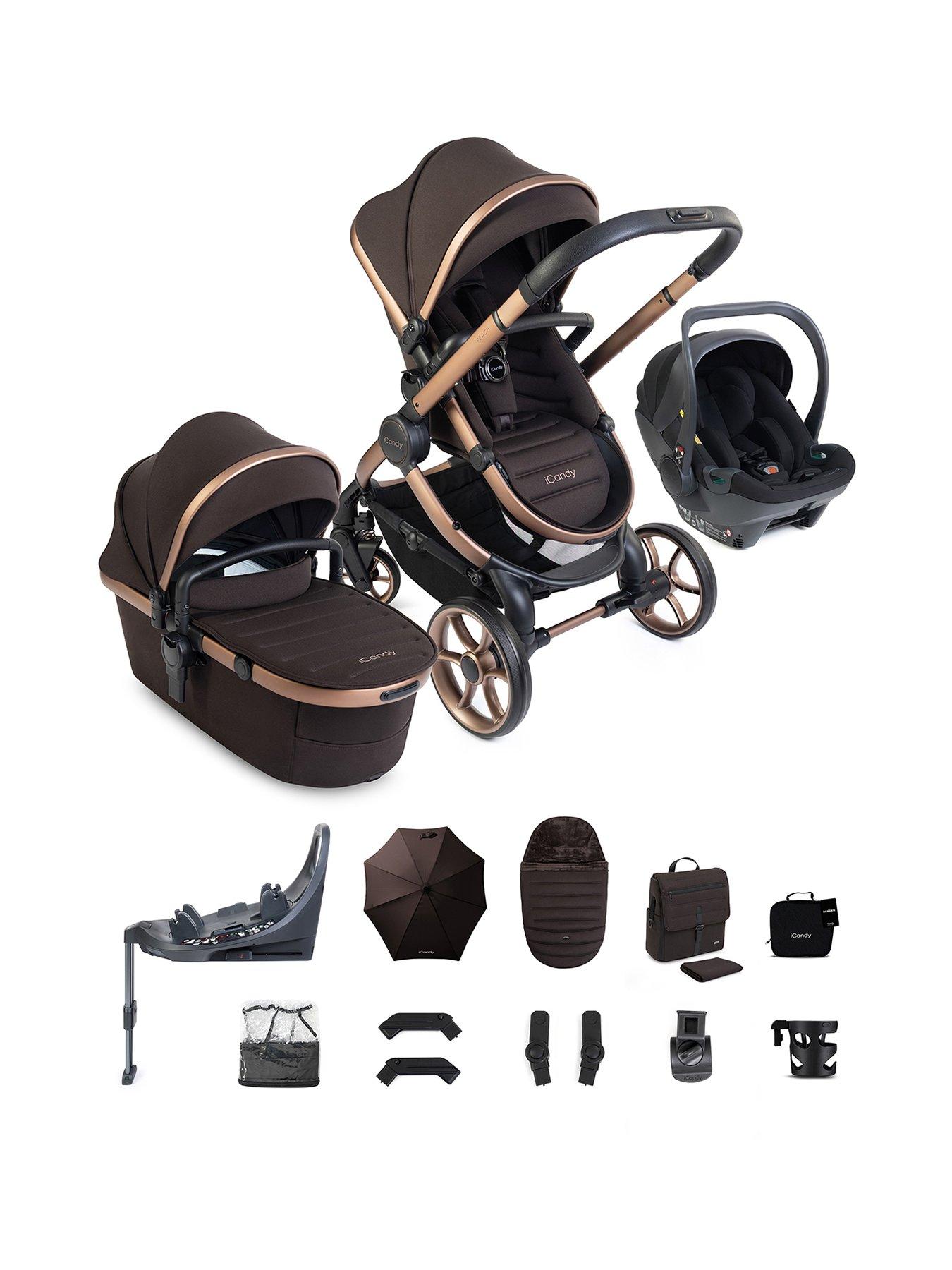 Image 1 of 8 of iCandy Peach 8 Editions Travel System with Black Cocoon 360 - Pecan