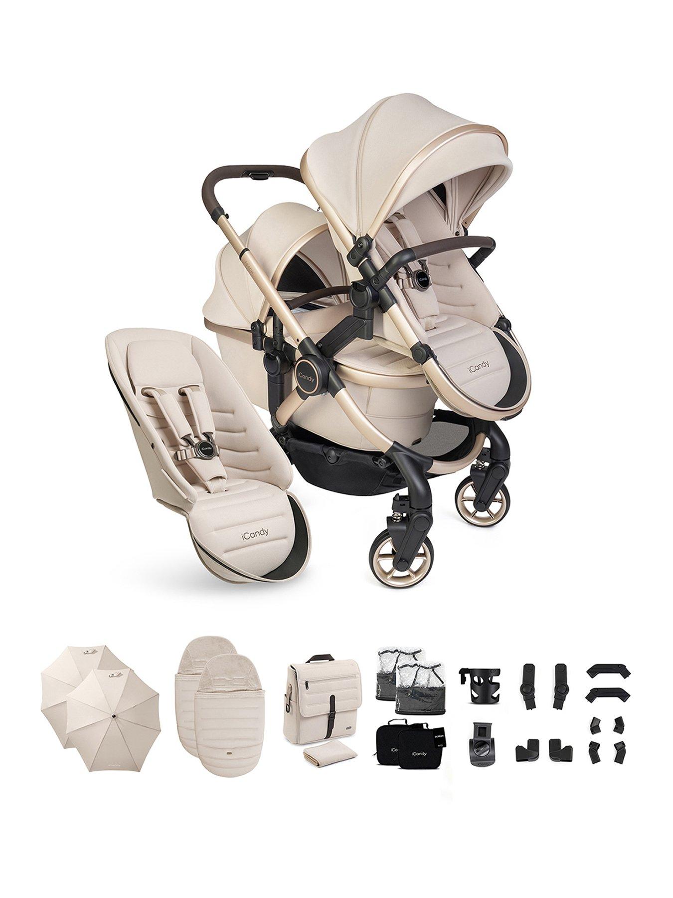 Icandy Peach 8 Double Complete Pushchair Editions Bundle - Biscotti