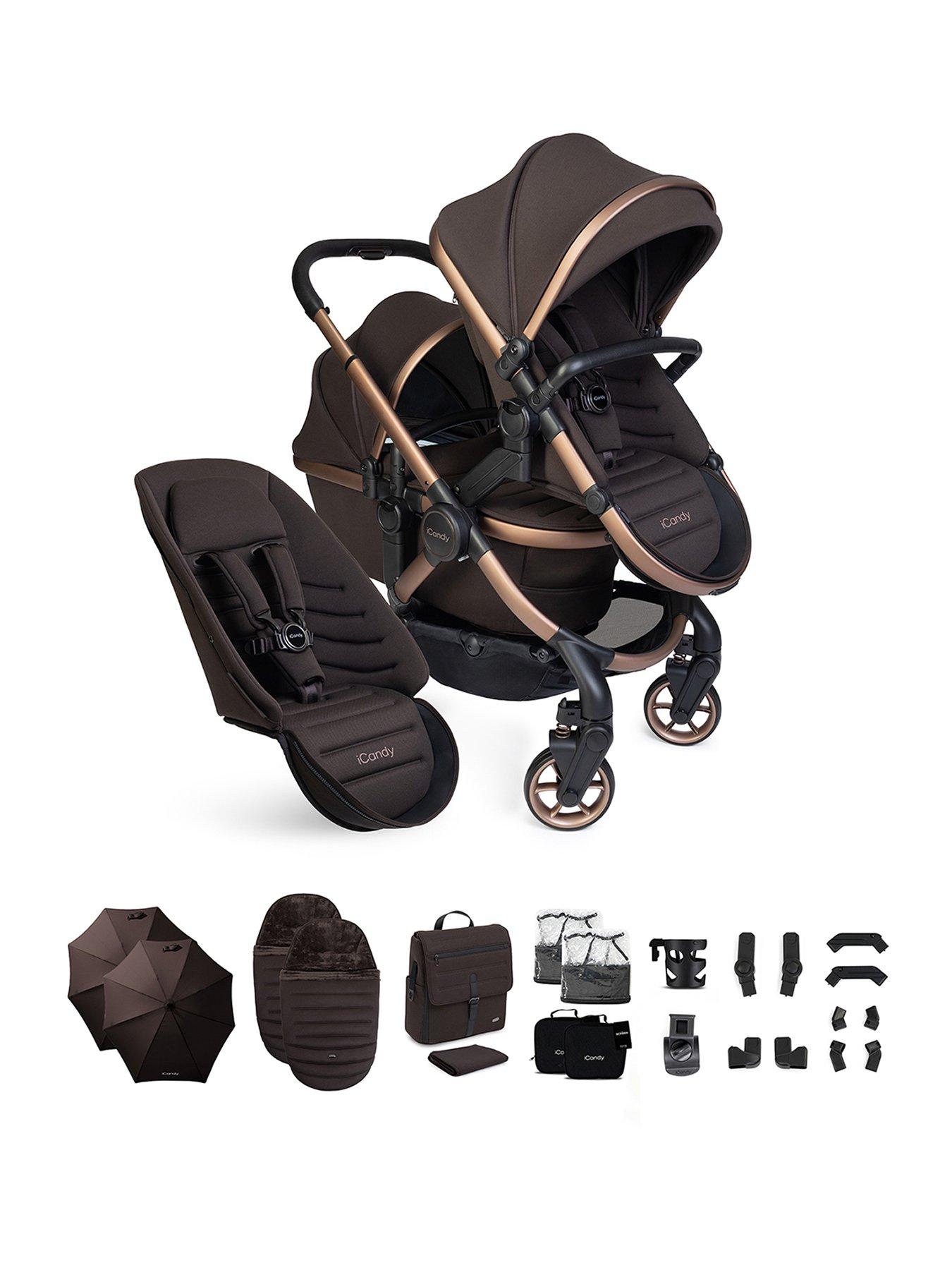 Icandy Peach 8 Double Complete Pushchair Editions Bundle - Pecan