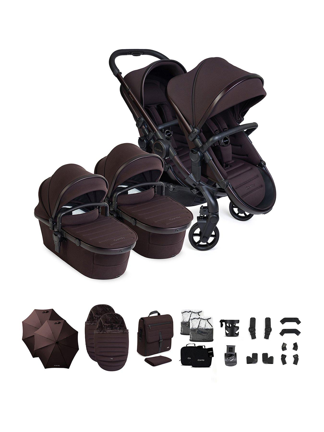 iCandy Peach 8 Twin Complete Pushchair Editions Bundle, Coffee Bean