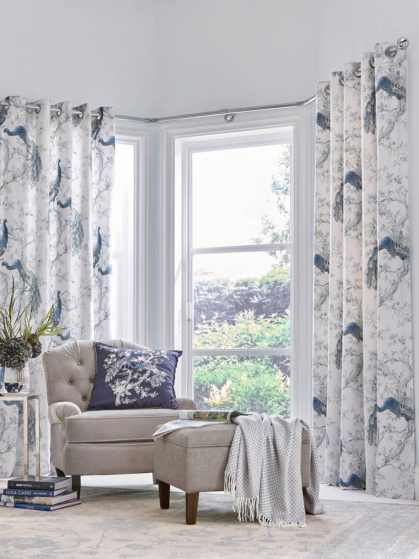 Image 1 of 1 of Laura Ashley Belvedere Eyelet Curtains Midnight