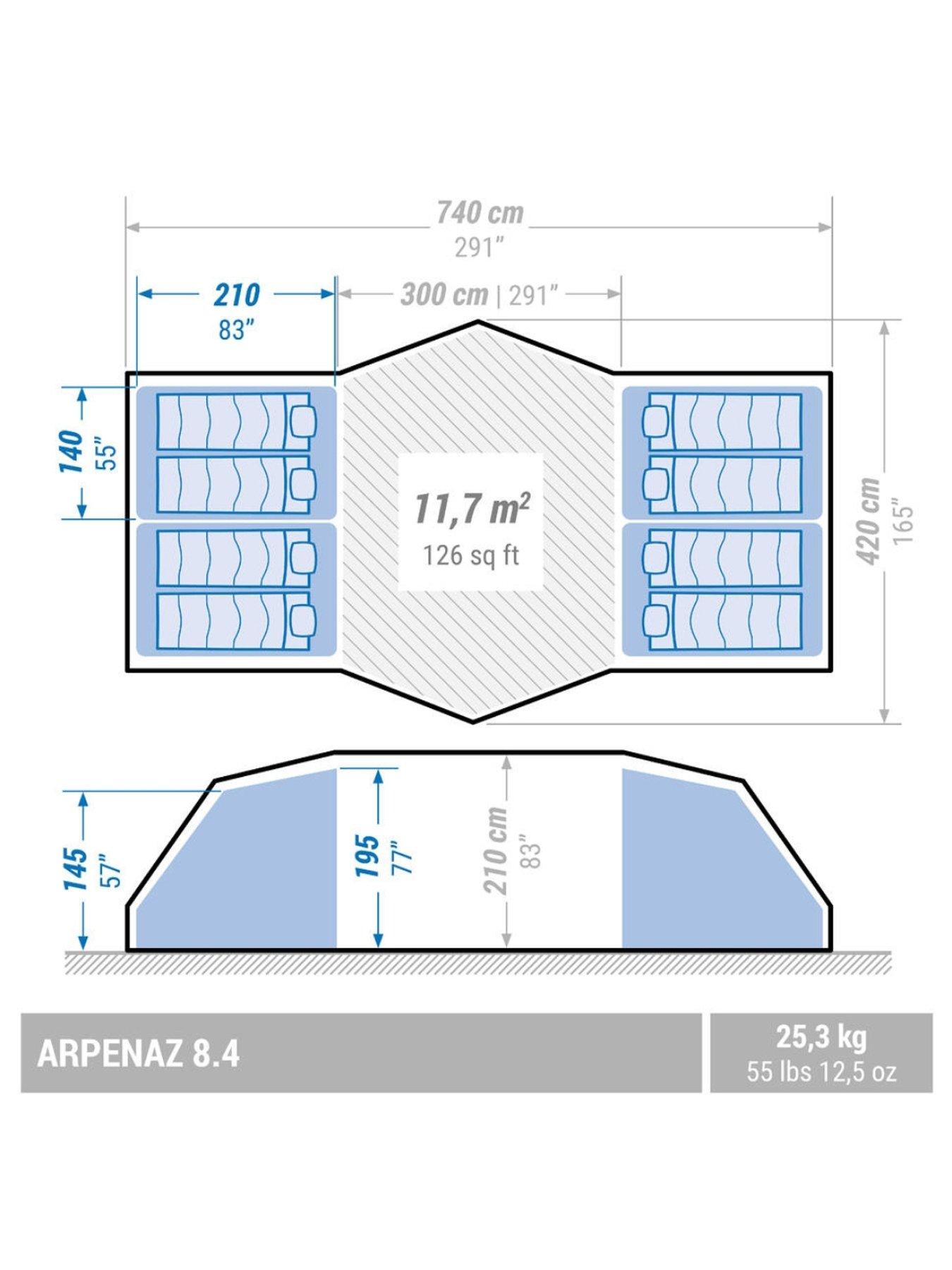 Image 2 of 7 of Decathlon TENT ARPENAZ 8.4