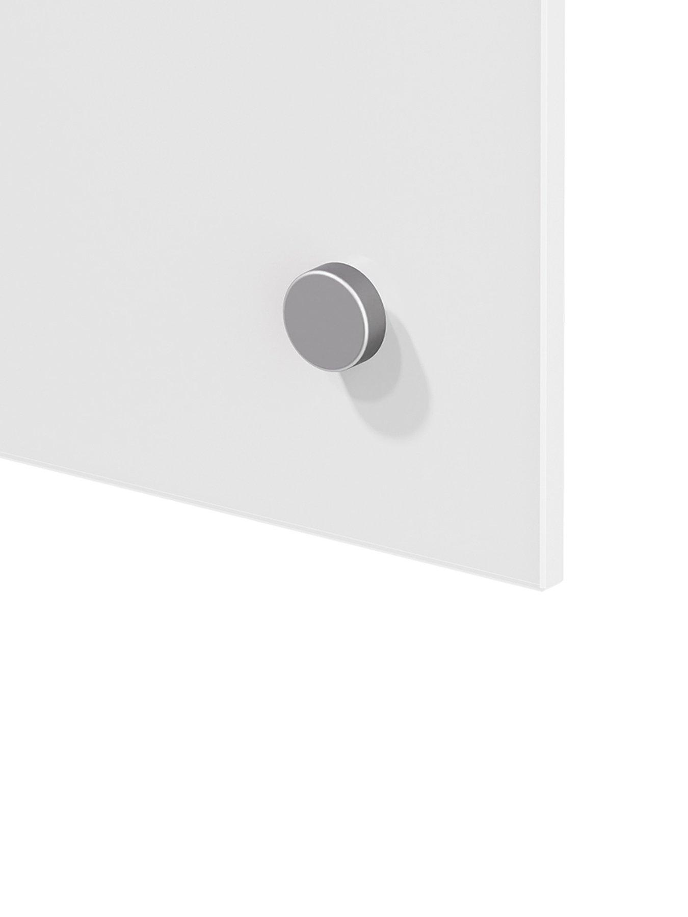 Image 6 of 7 of Living and Home White Pre-drilled Tempered Glass Splashback For Cookers, 90cm W X 70cm D