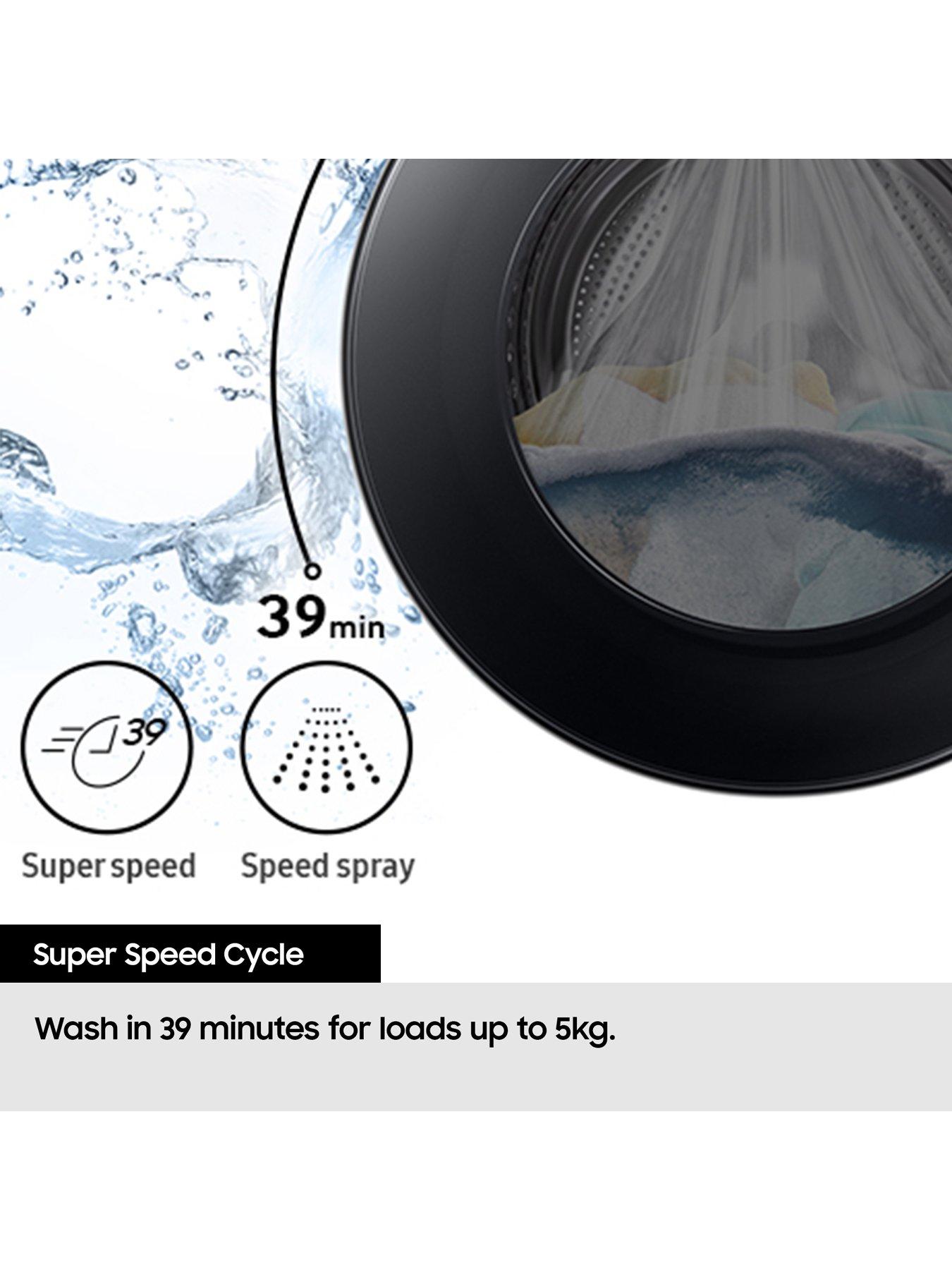 Image 5 of 7 of Samsung Series 5 AI Energy WD90HG5U34BBEU 9kg Wash, 6kg Dry, 1400rpm Spin Wifi Connected Washer Dryer - A Rated -&nbsp;Black