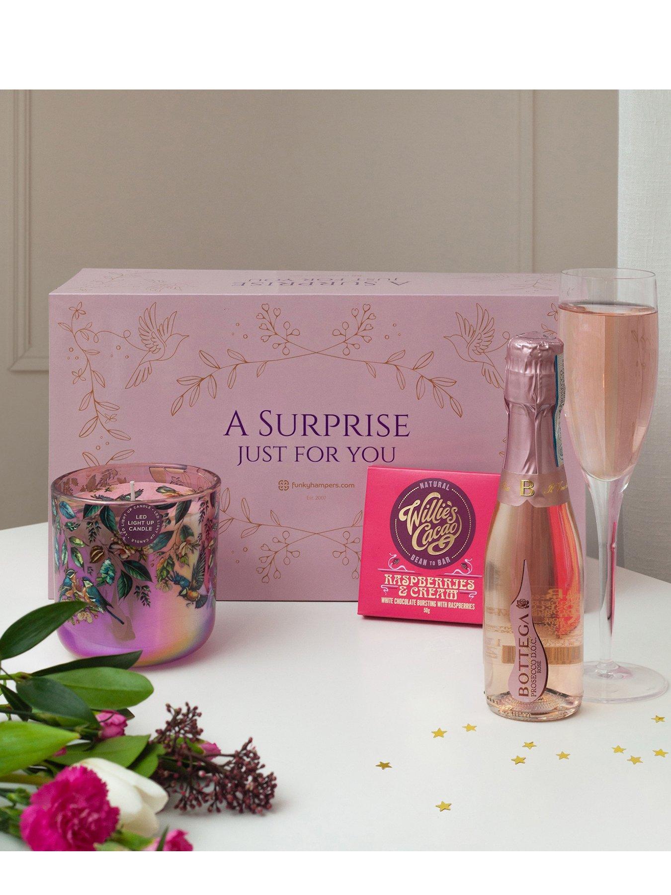 Image 1 of 3 of Funky Hampers Pink Glow & Prosecco Gift Box