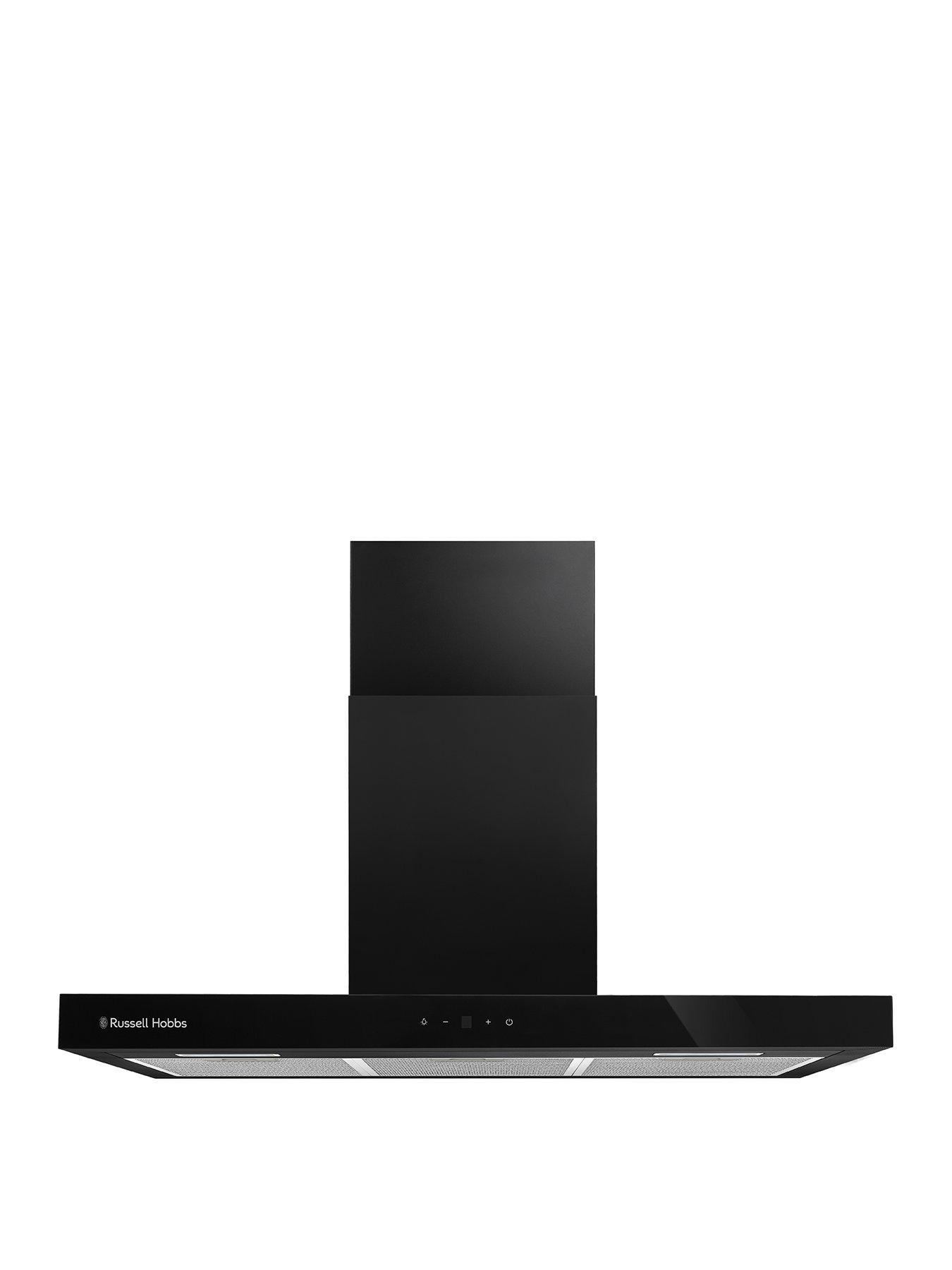 Russell Hobbs RHGCH903B 90cm T-Shaped Chimney Cooker Hood - Black
