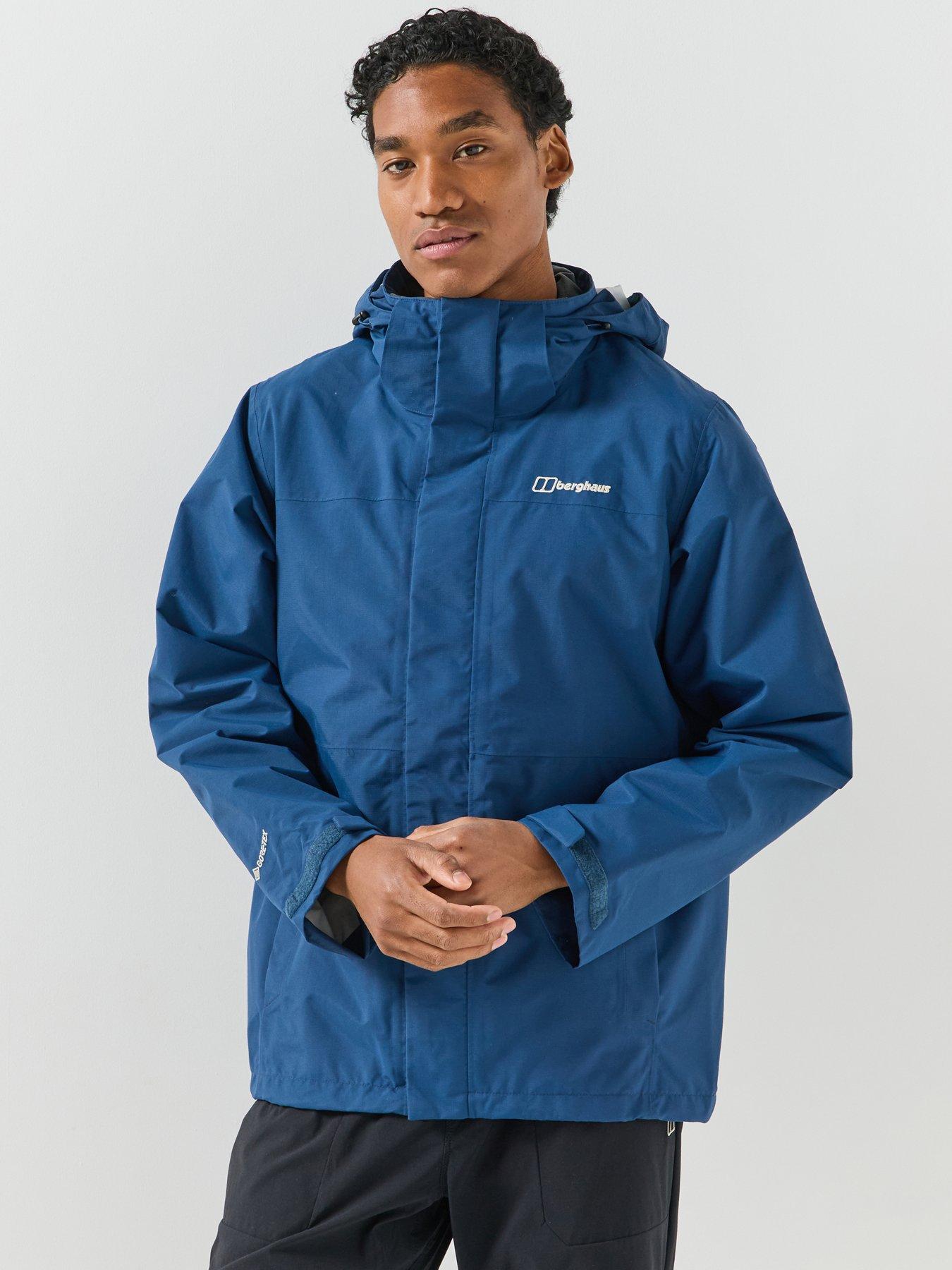 Image 1 of 6 of Berghaus Mens Hillwalker 2.0 Waterproof Hooded Side Pocket Jacket - Blue