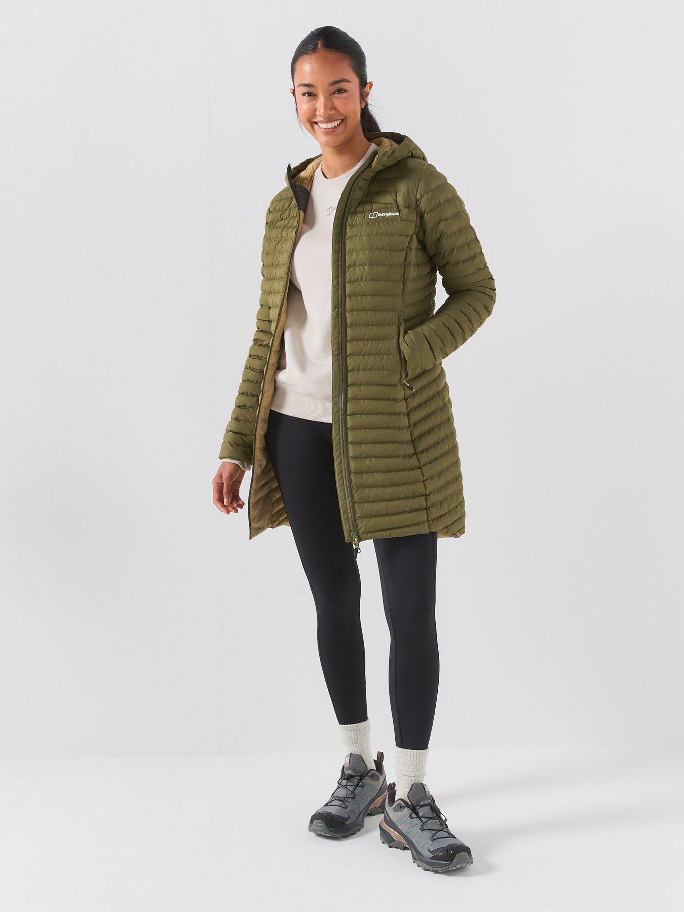 Image 3 of 6 of Berghaus Womens Nula Micro Long Hydroloft Insulated Hooded Jacket - Green