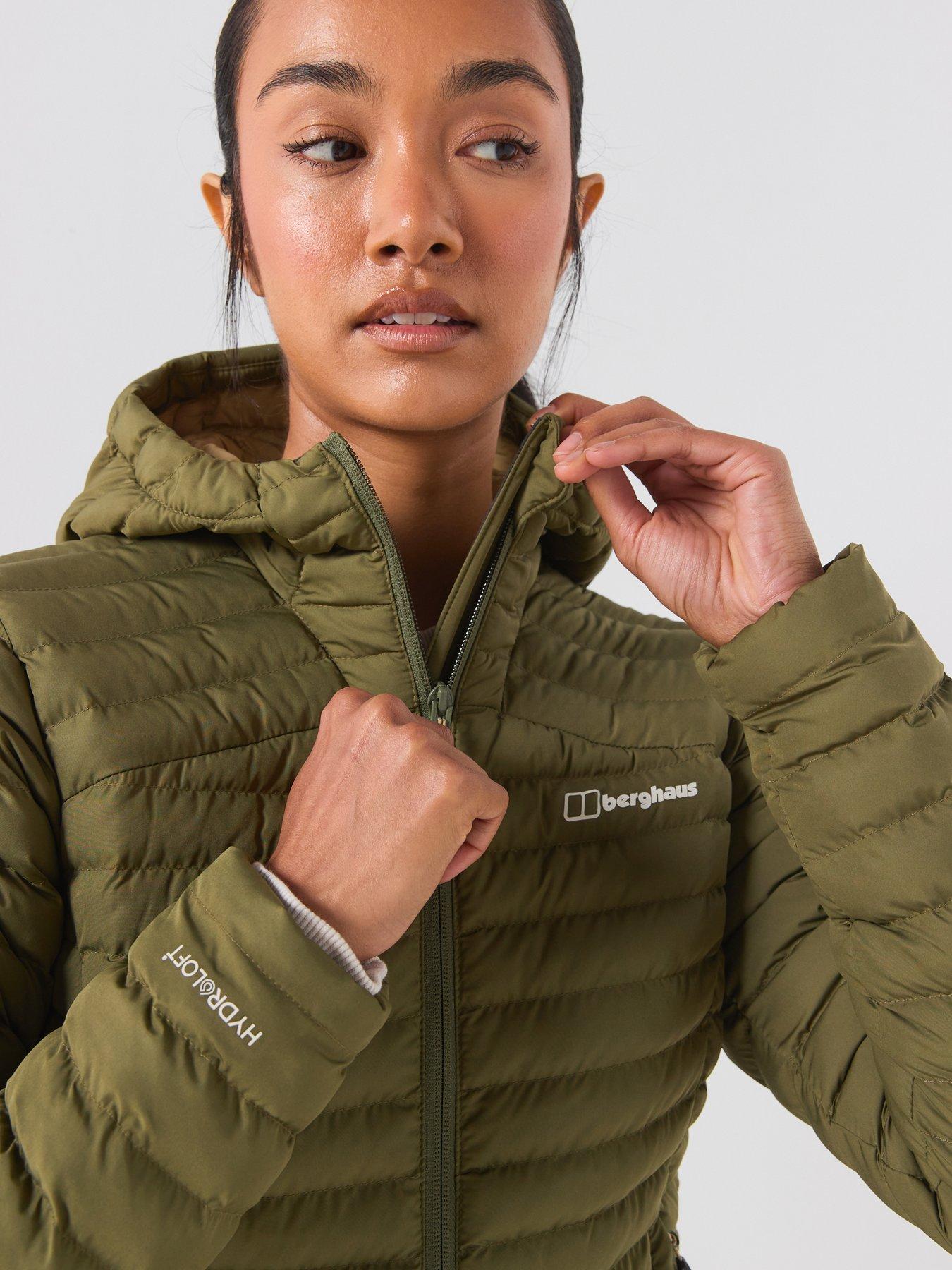 Image 4 of 6 of Berghaus Womens Nula Micro Long Hydroloft Insulated Hooded Jacket - Green