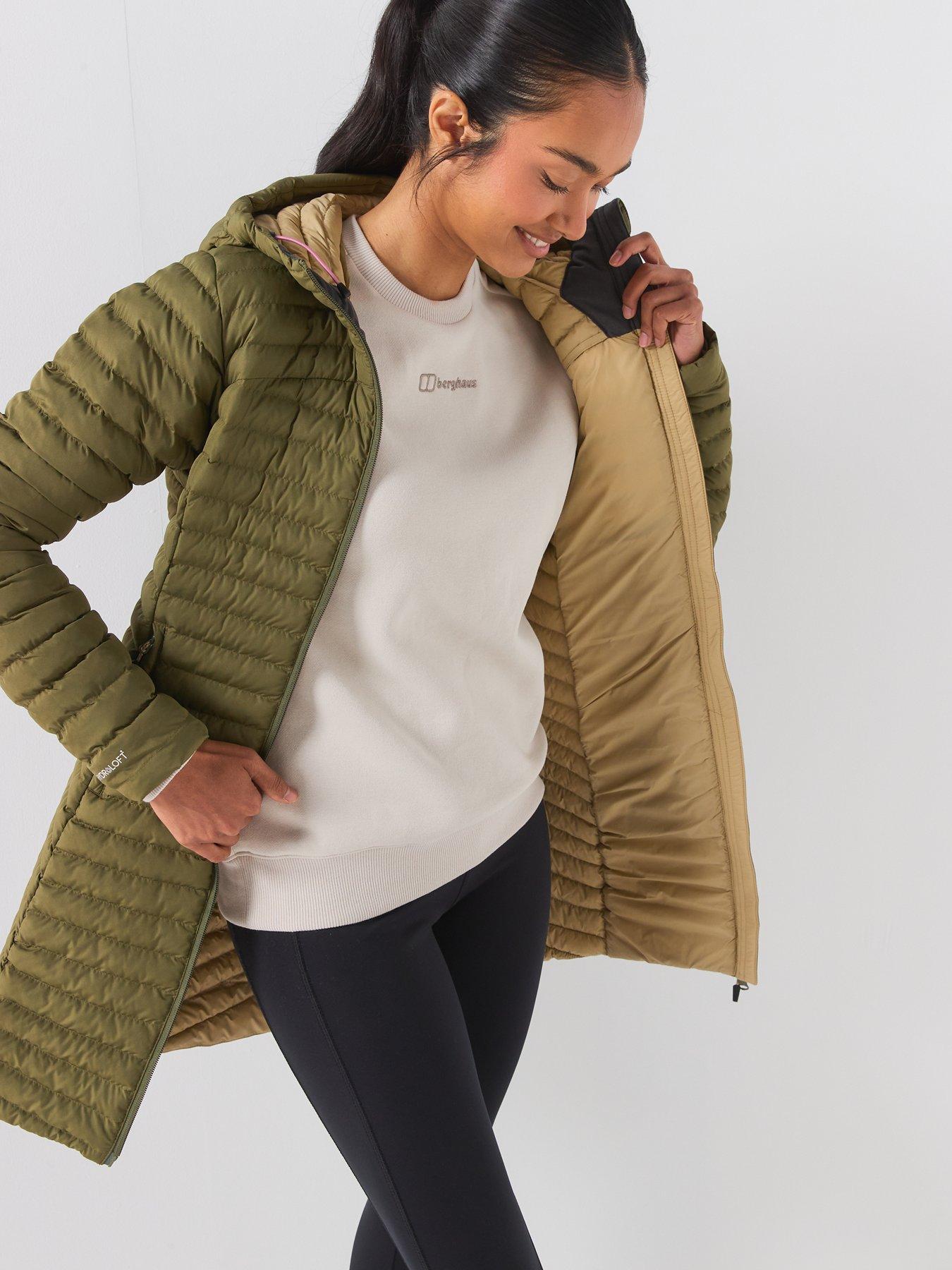 Image 6 of 6 of Berghaus Womens Nula Micro Long Hydroloft Insulated Hooded Jacket - Green