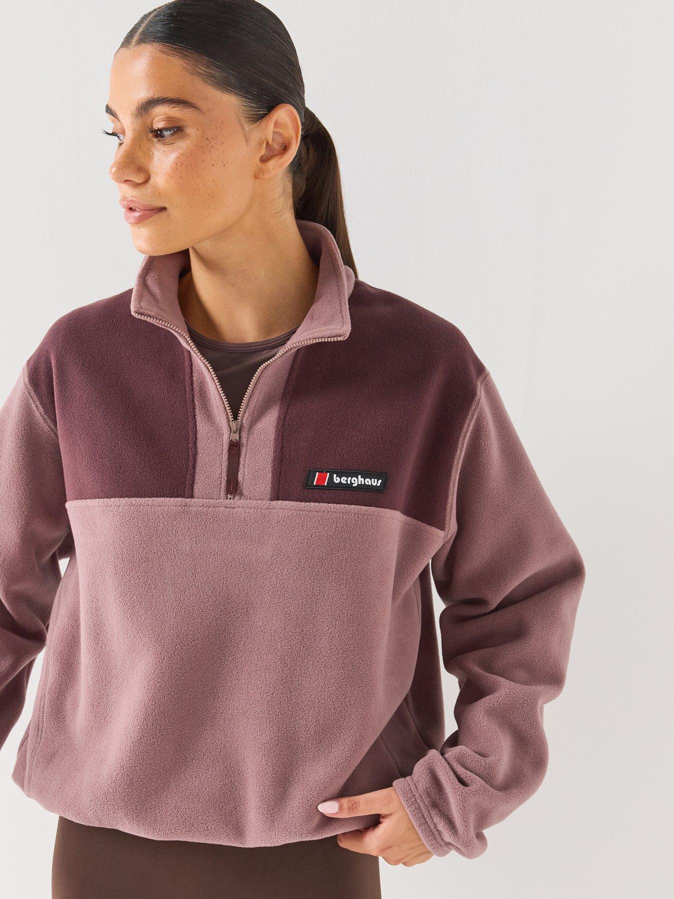 Berghaus Womens Trango Mountain Half Zip Fleece Midlayer, Brown, Size 12, Women