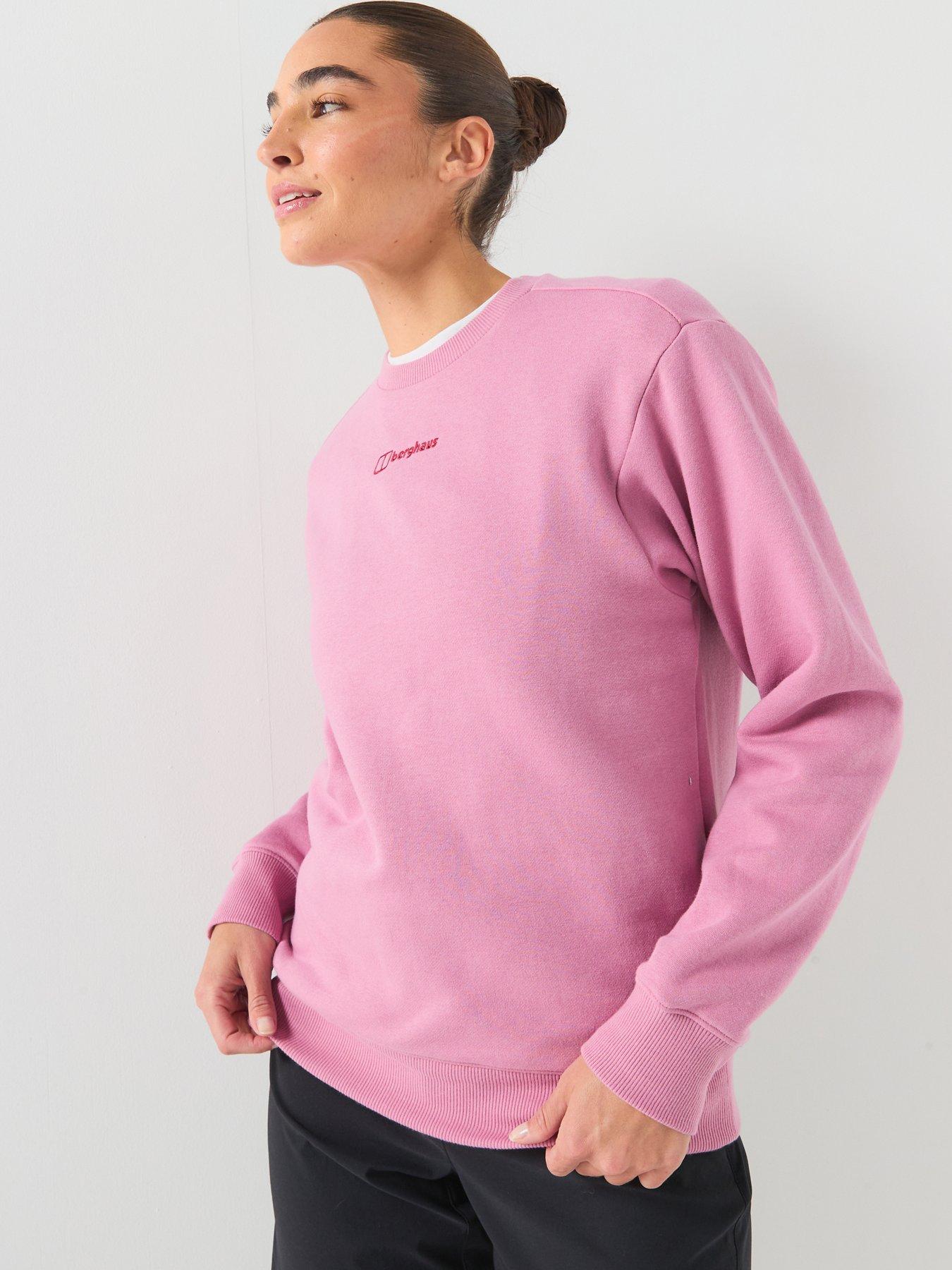 Berghaus Womens Cotton-Rich Crew Neck Logo Sweatshirt, Pink, Size 10, Women - Image 4