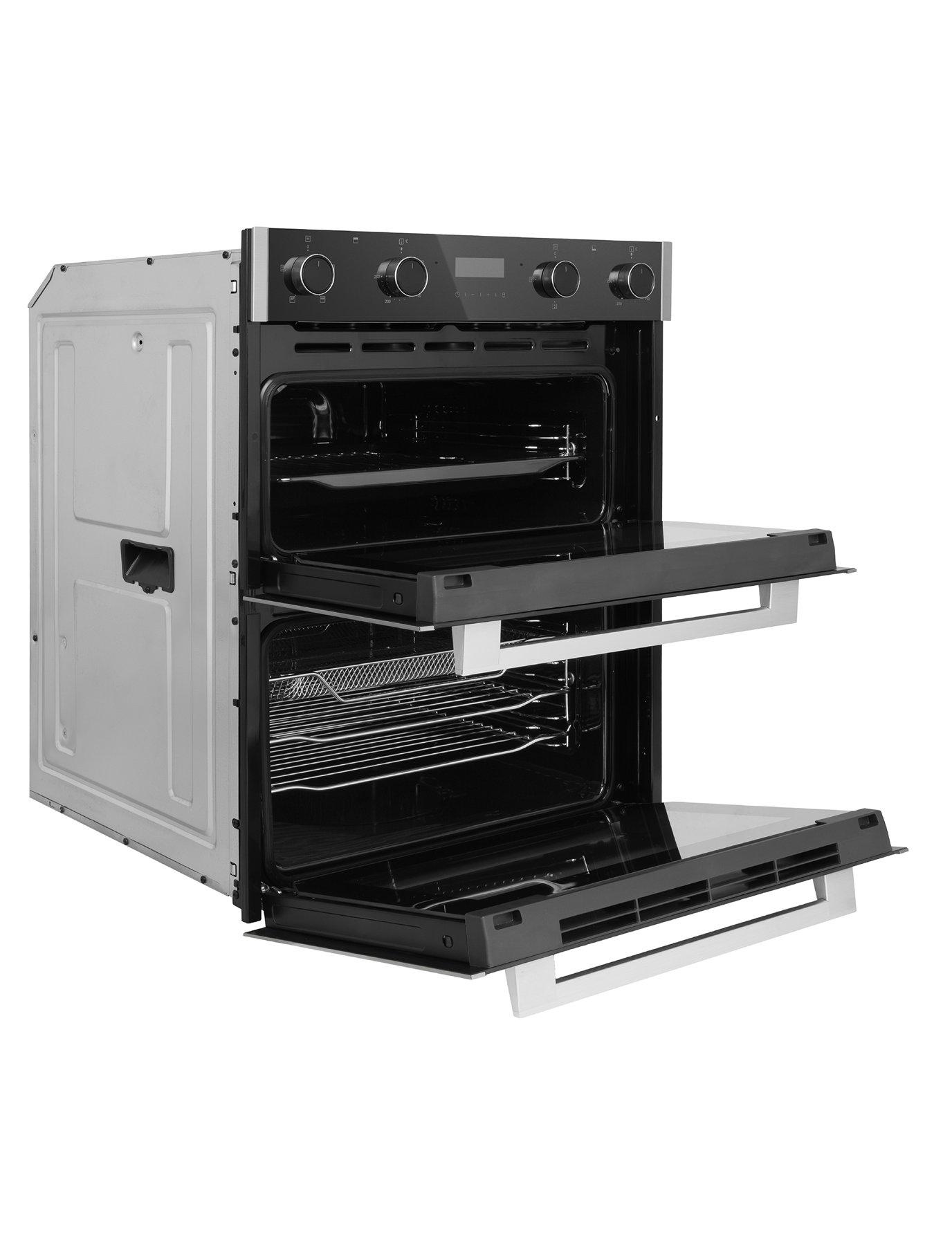 Image 2 of 3 of Russell Hobbs RH72DEO1003BS Built-In 92L Electric Double Oven in Black with Stainless Steel Strips?